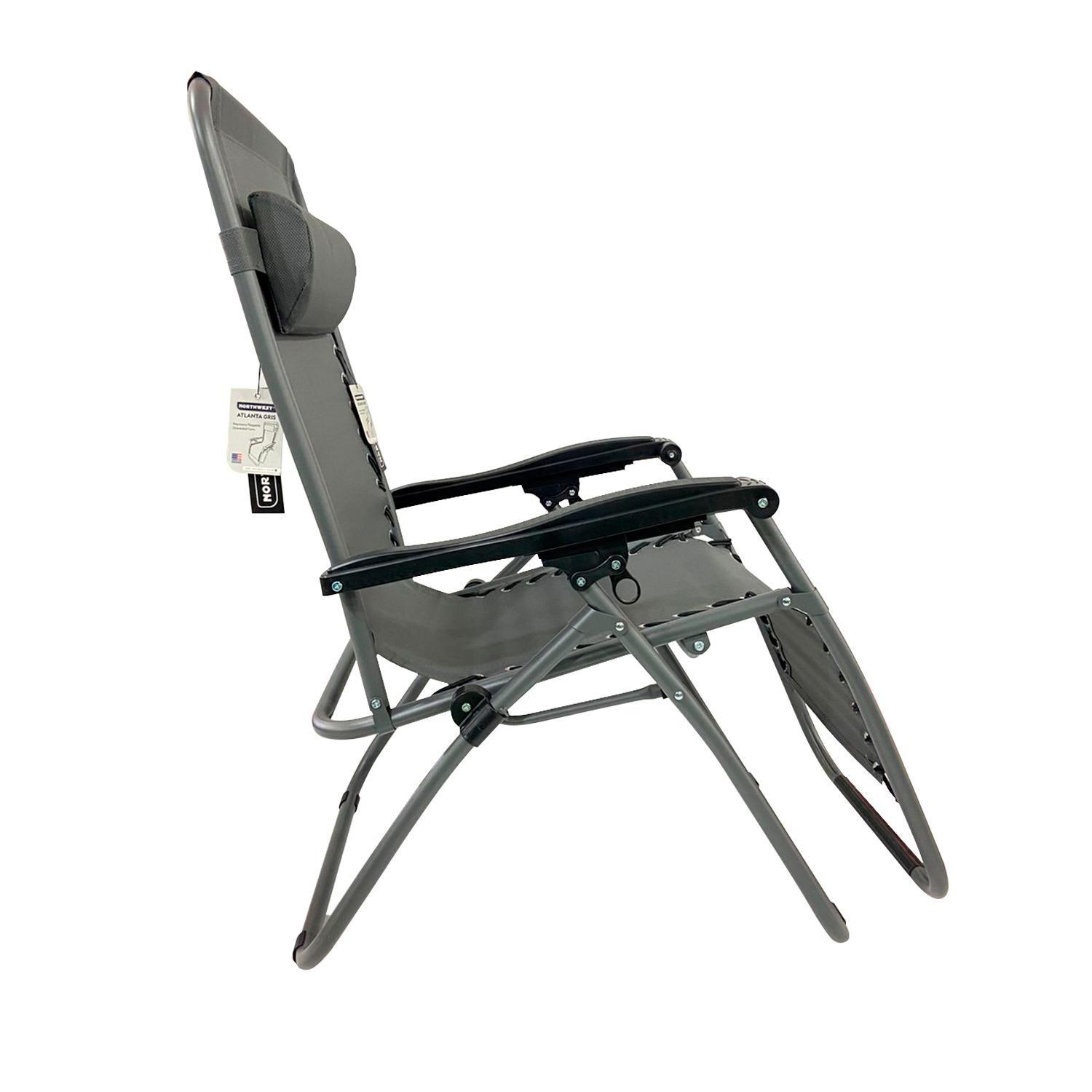 Silla Reposera Plegable Gravedad Cero Atlanta Gris Northwest-5