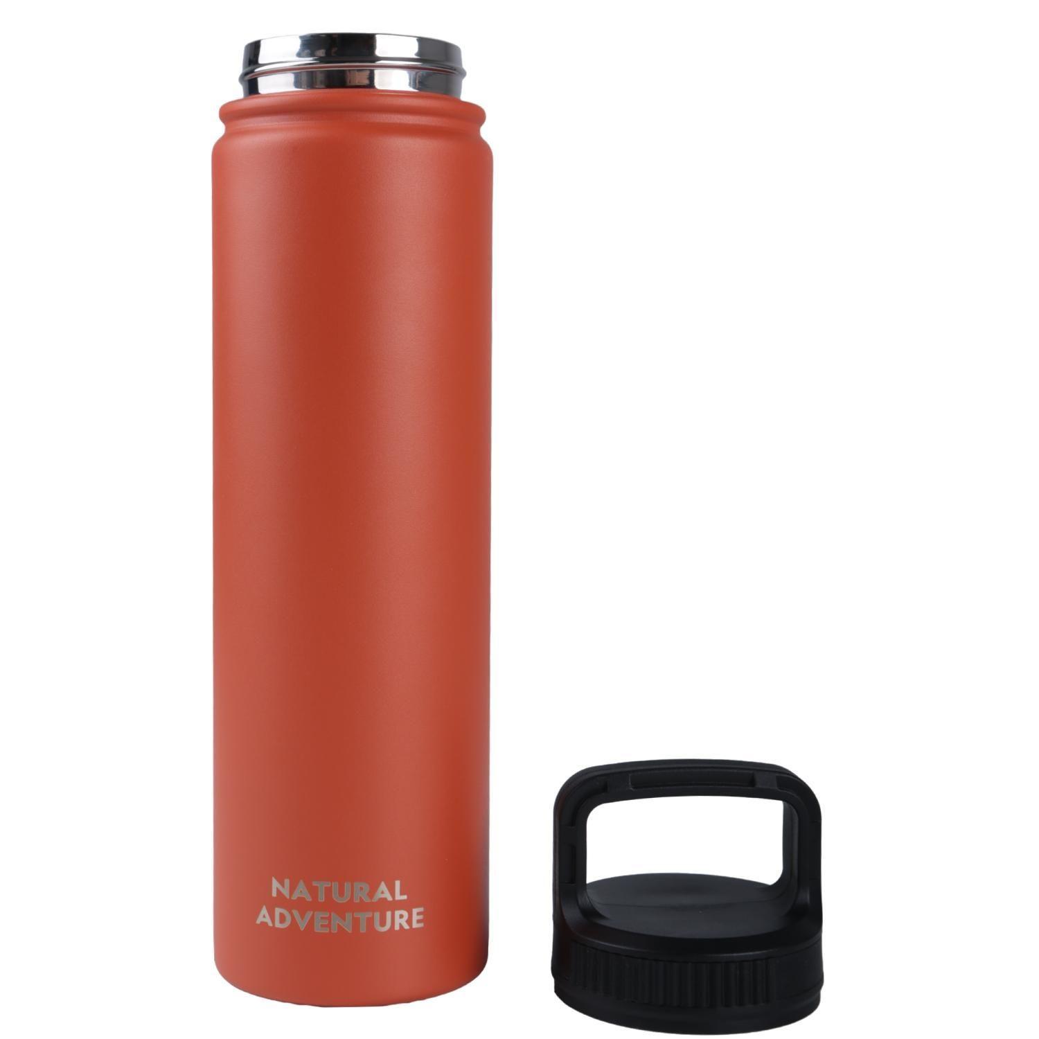 Botella Metálica Térmica Boca Ancha 750ml Naranjo-2