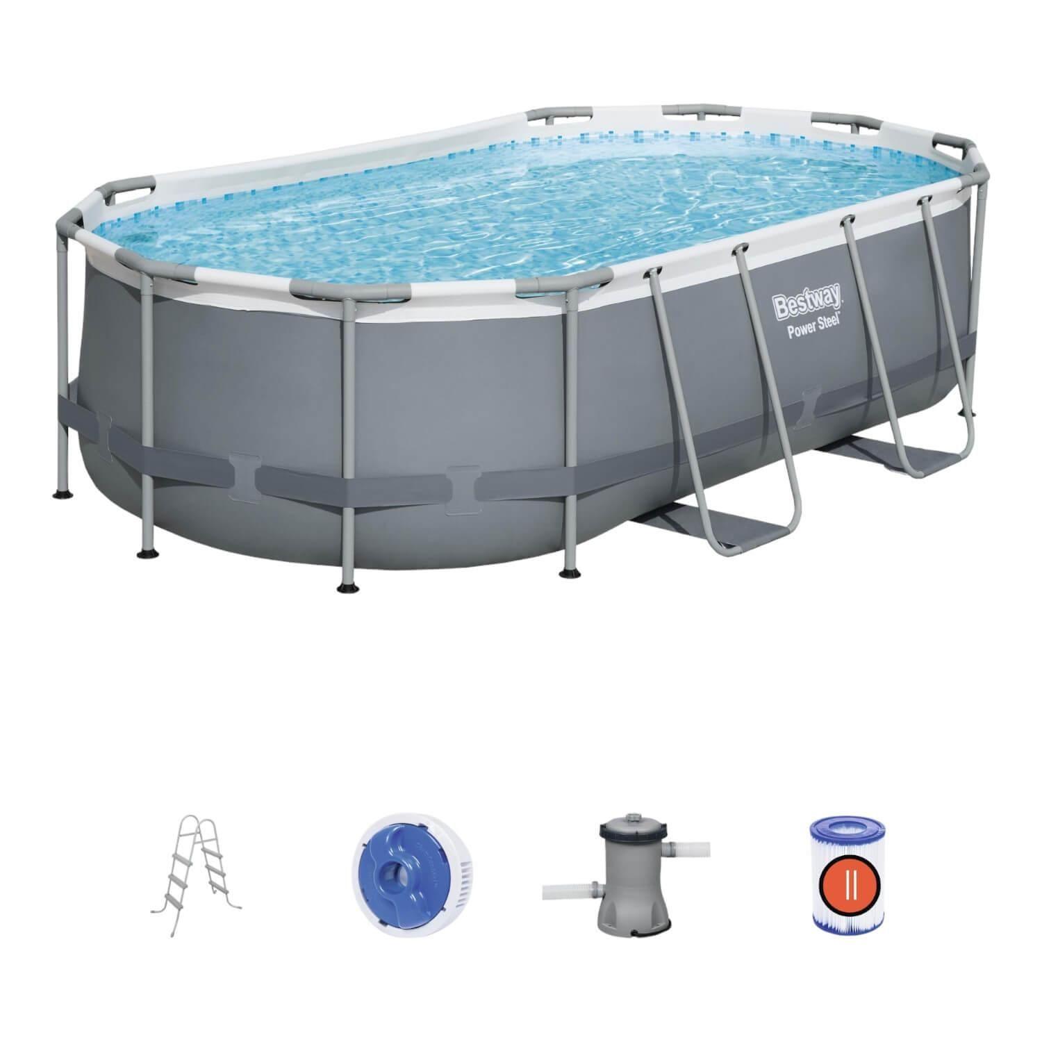 Piscina Bestway Ovalada Filtro + Accesorios 4.27X2.50X1.00M-2