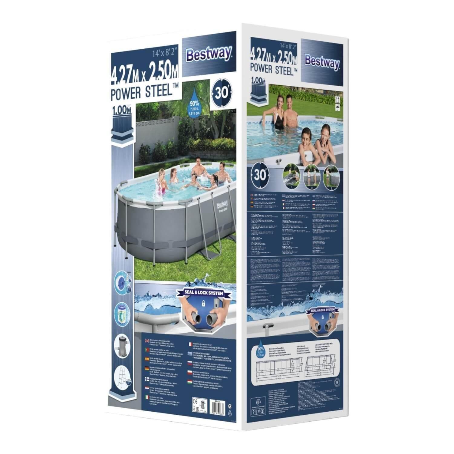 Piscina Bestway Ovalada Filtro + Accesorios 4.27X2.50X1.00M-3