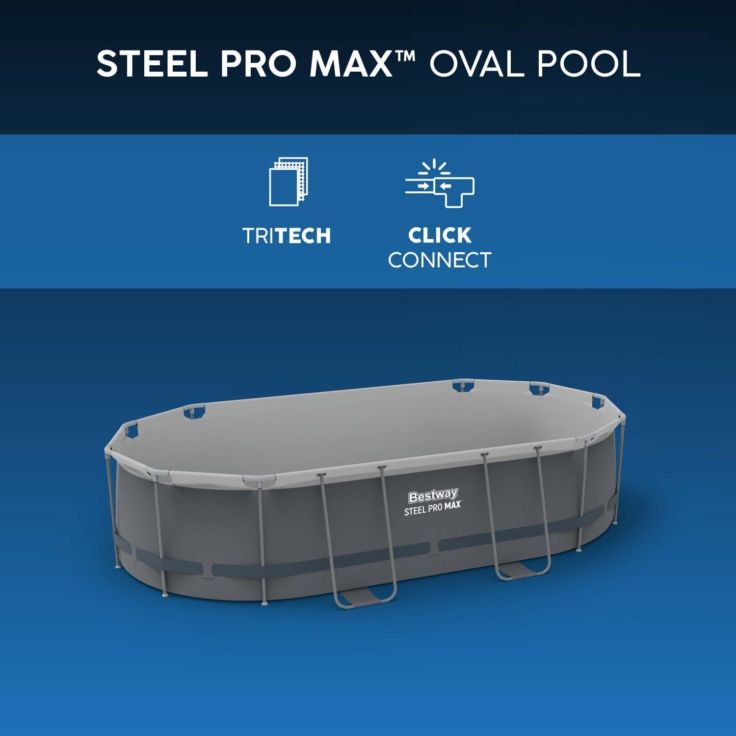 Piscina Bestway Ovalada Filtro + Accesorios 4.27X2.50X1.00M-2
