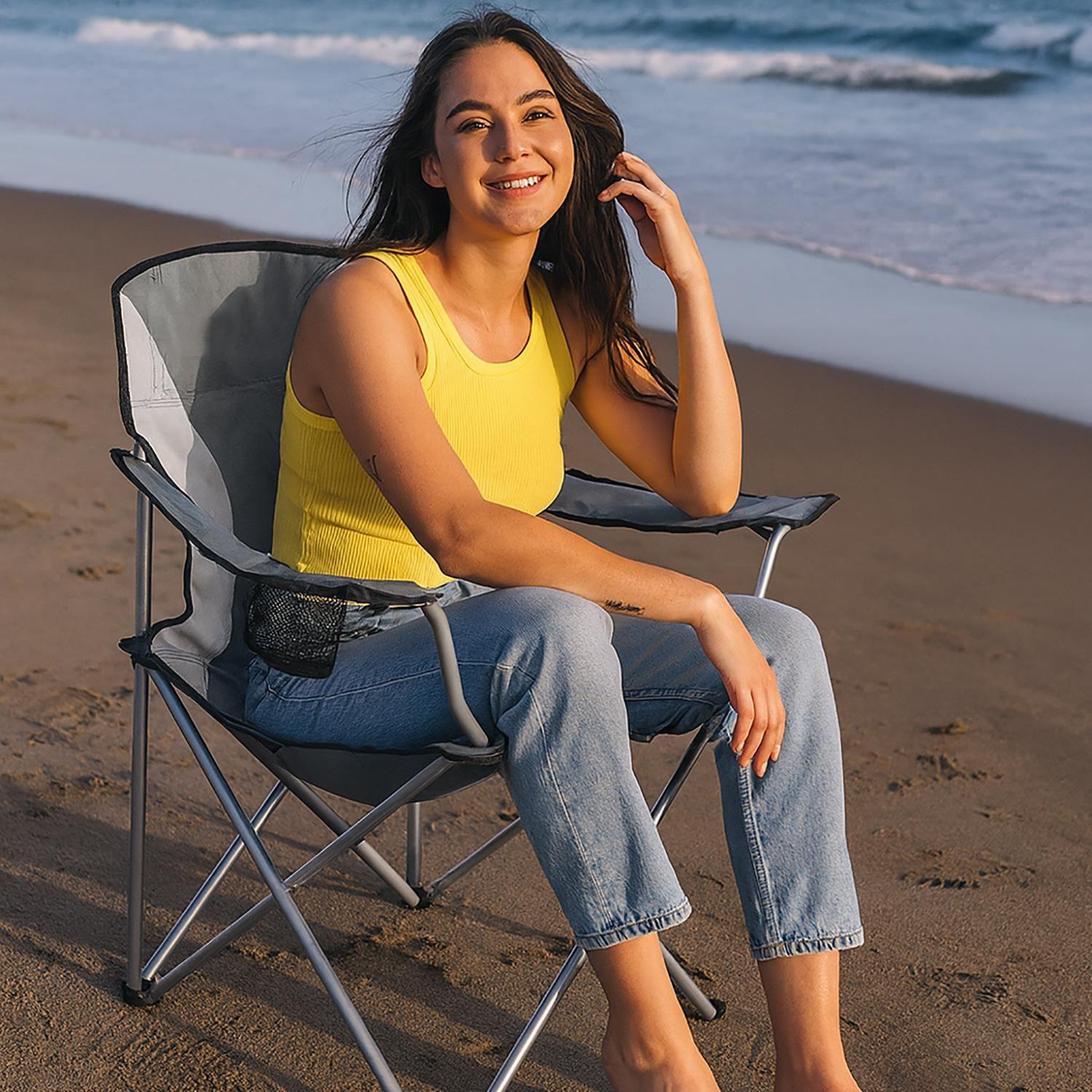 Silla Plegable Camping Acolchada Denver Gris Natgeo-5