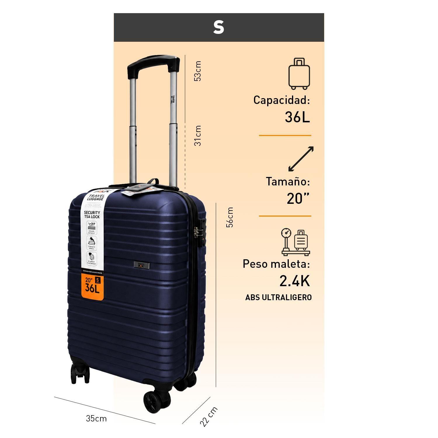 Maleta North Pak Viaje Cabina Equipaje Mano 20" 36L Azul-6