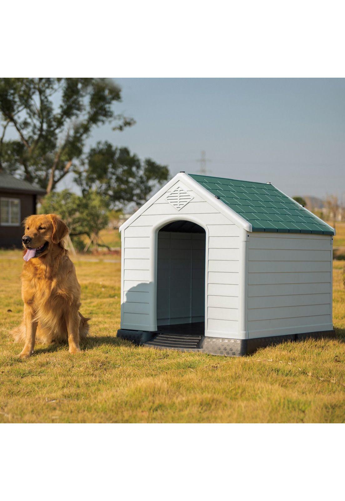 Casa Para Perro Grande Verde 87.7x78.5x81.5 Cms Coolpets-1