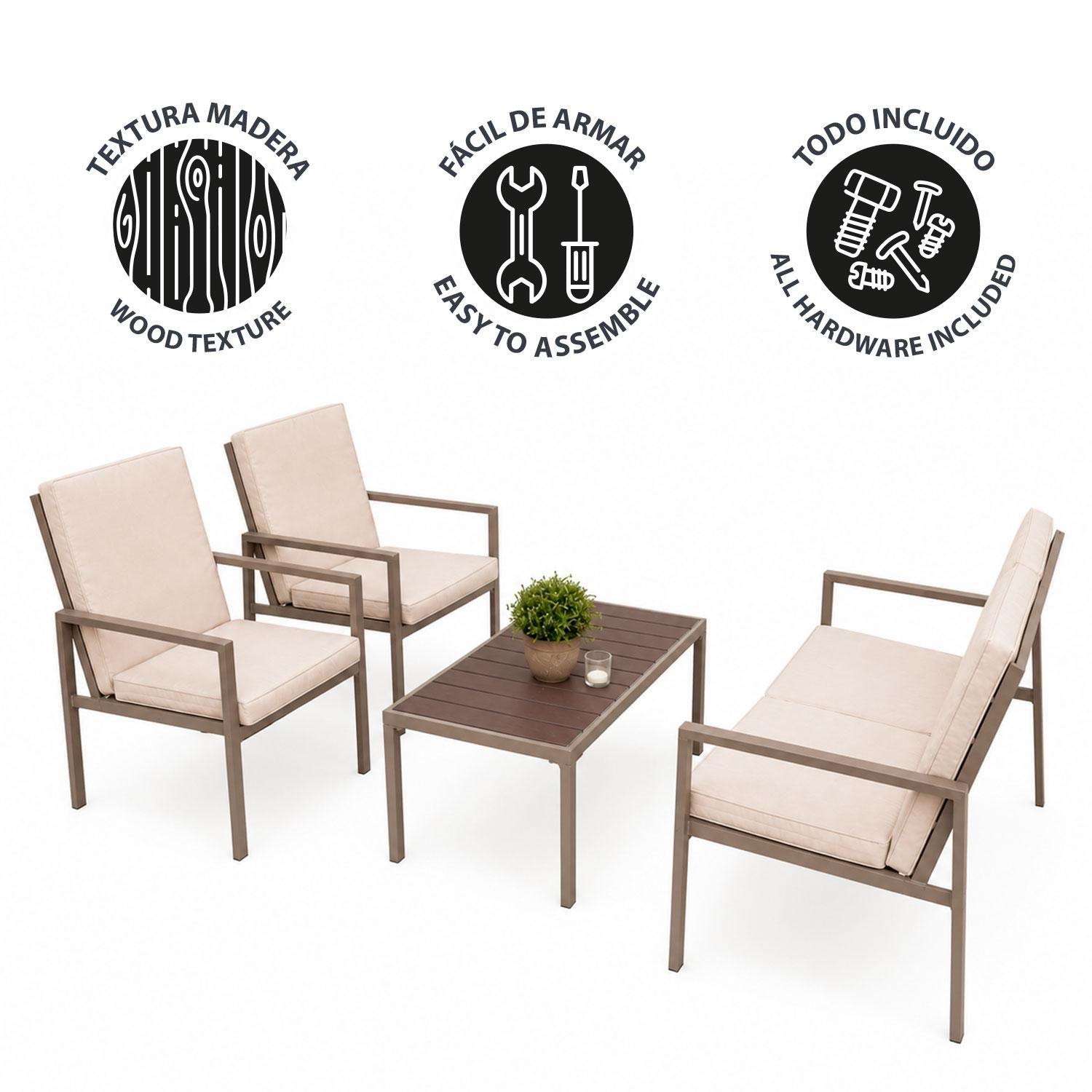 Juego Set Terraza Syros 4 Personas Con Cojin Northwest-7