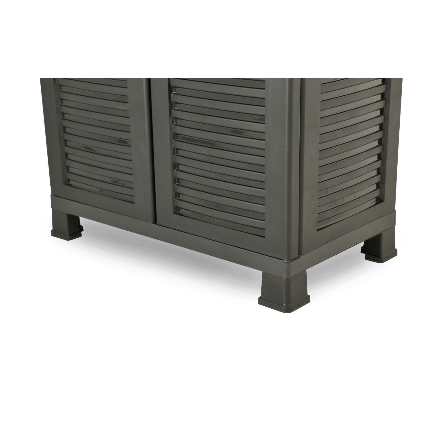 Armario Closet Plástico Grande Multiuso Negro 68x39x171,5 cm-5