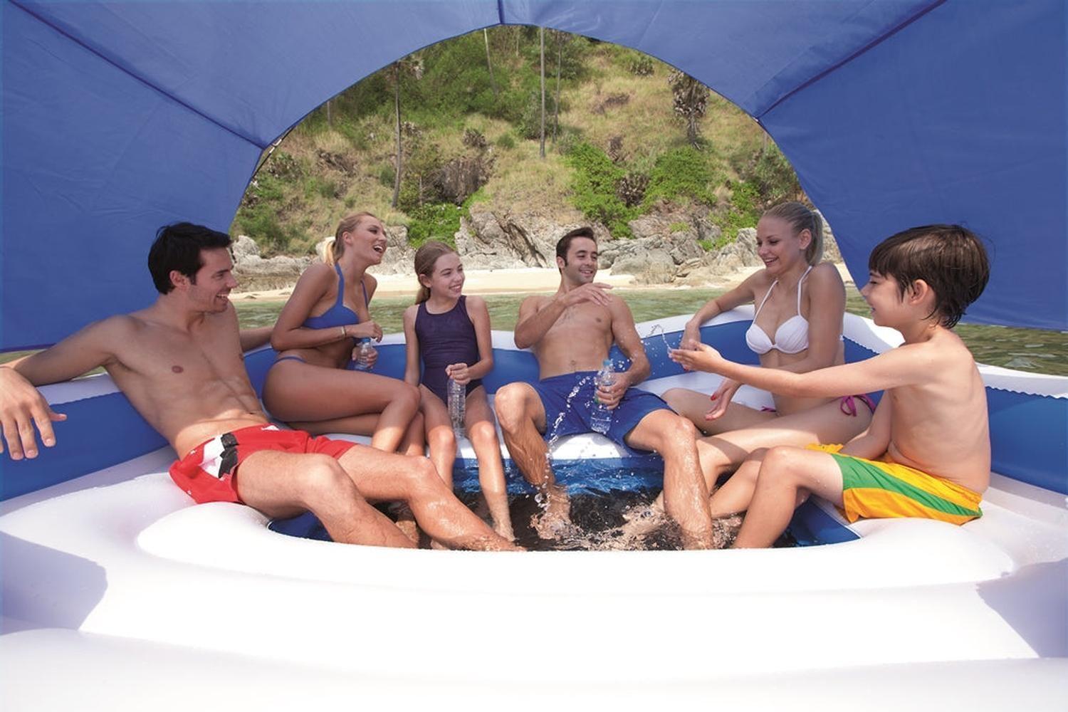 Flotador Isla Con Techo Y Cooler 6 Personas 3.73M Bestway-3