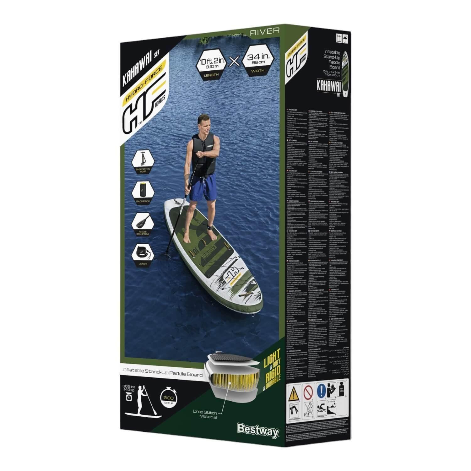 Stand Up Paddle Inflable Kahawai Set 310x86x15cm Bestway-8