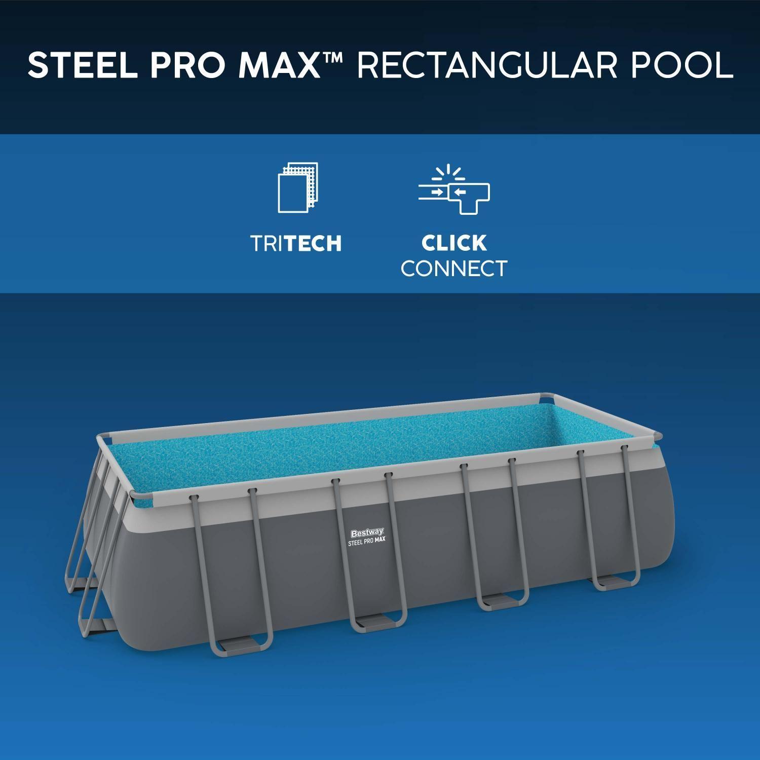 Piscina Bestway Rectangular Filtro+Accesorio 4.88X2.44X1.22M-2