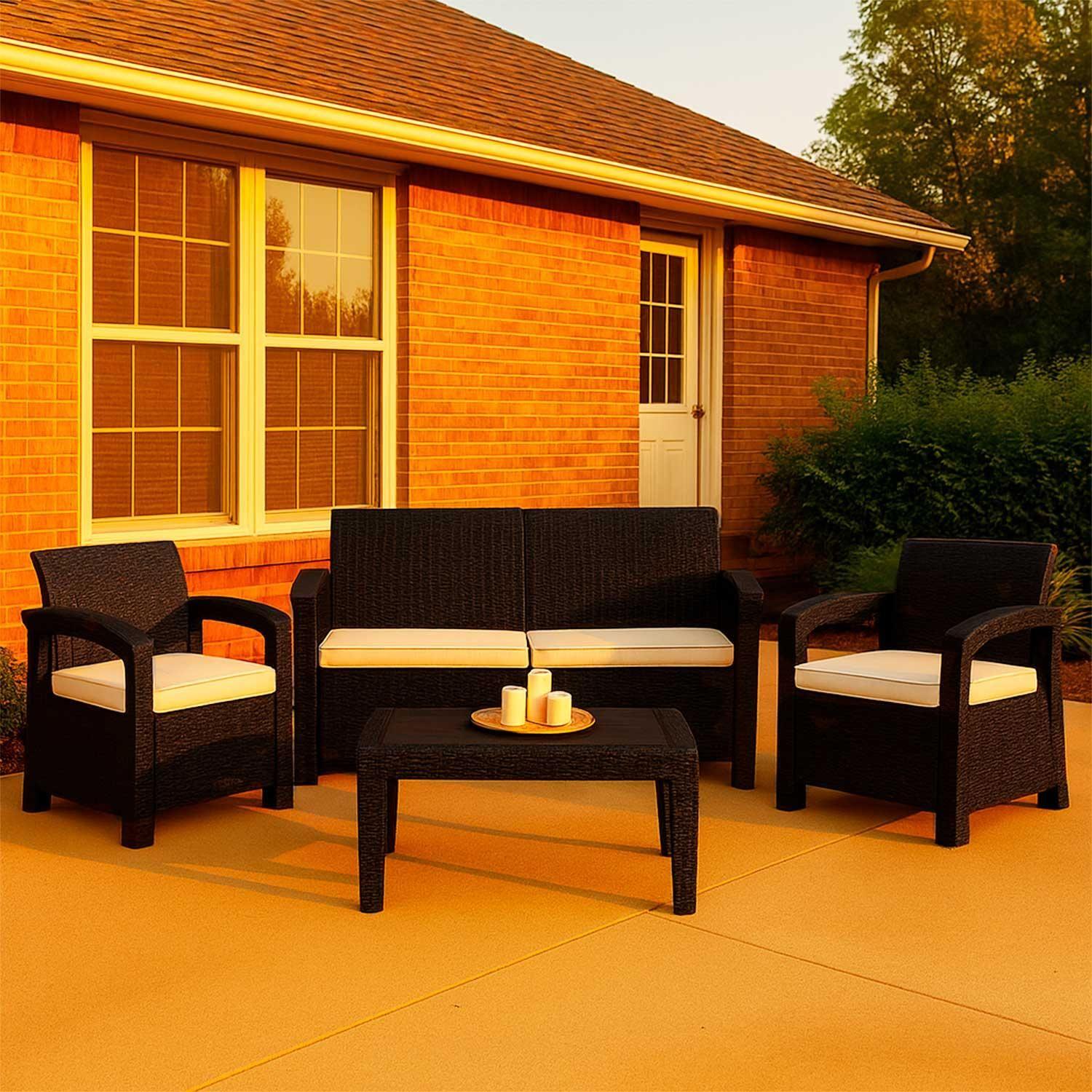 Juego Set Terraza Ibiza 3 Piezas Con Cojín Northwest-6