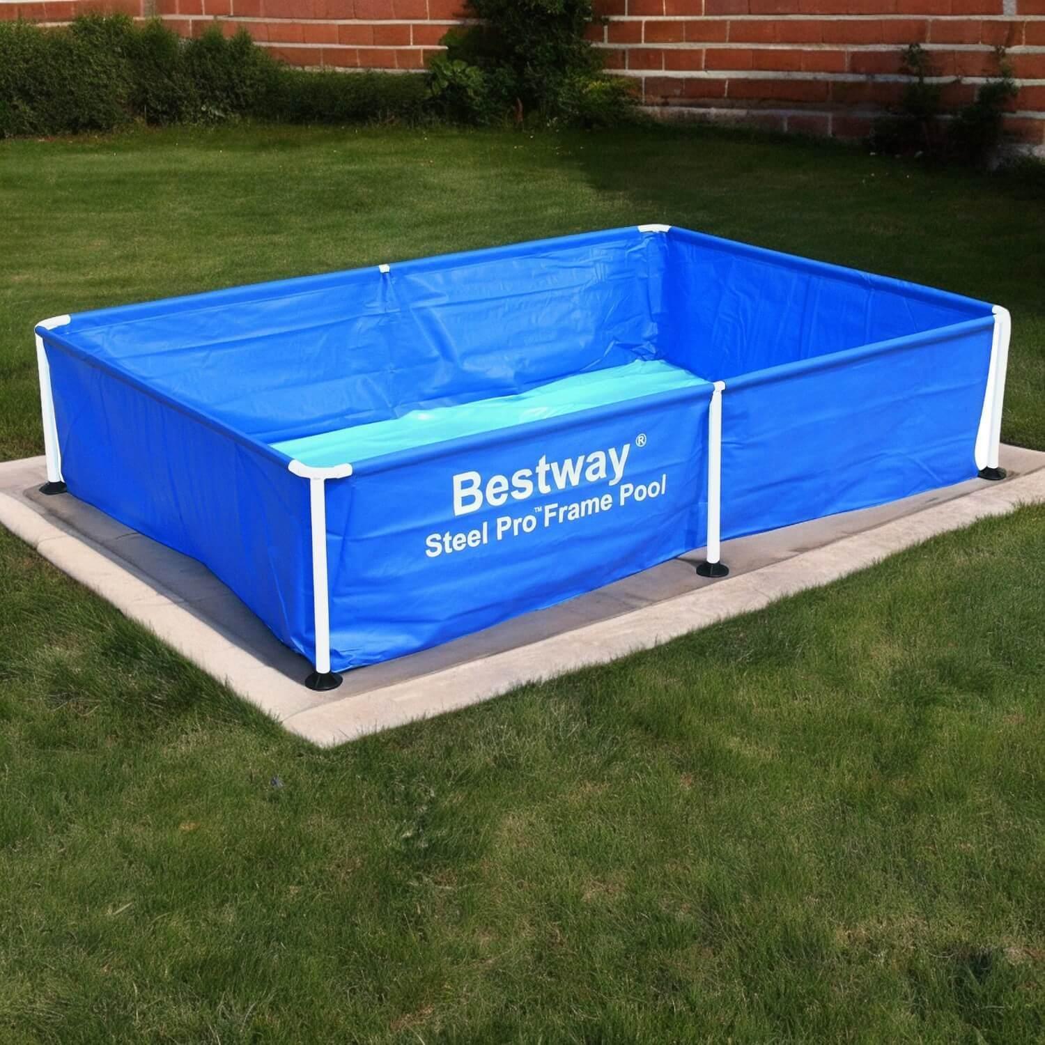 Piscina Bestway Rectangular para niños 1.90MX1.30MX42Cm Azul-3