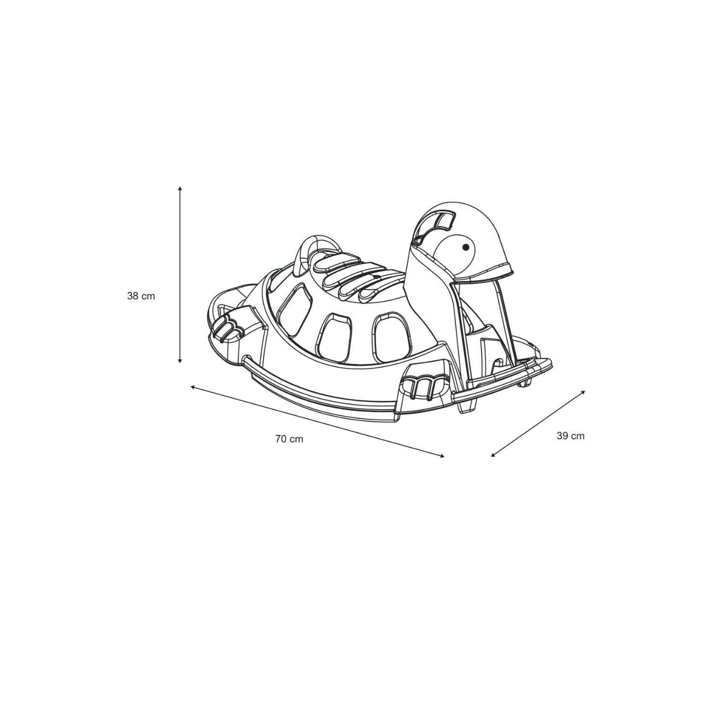 Balancin Para Niños Sube y Baja Tortuga Verde 70x39x37cm-3