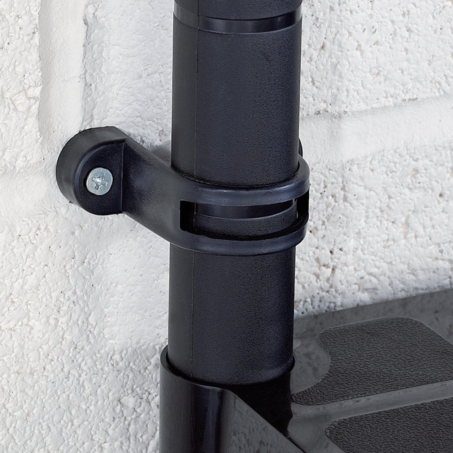 Estante Repisa Rack Plastico 4 Niveles 61X31X130Cm Negro Ram-3