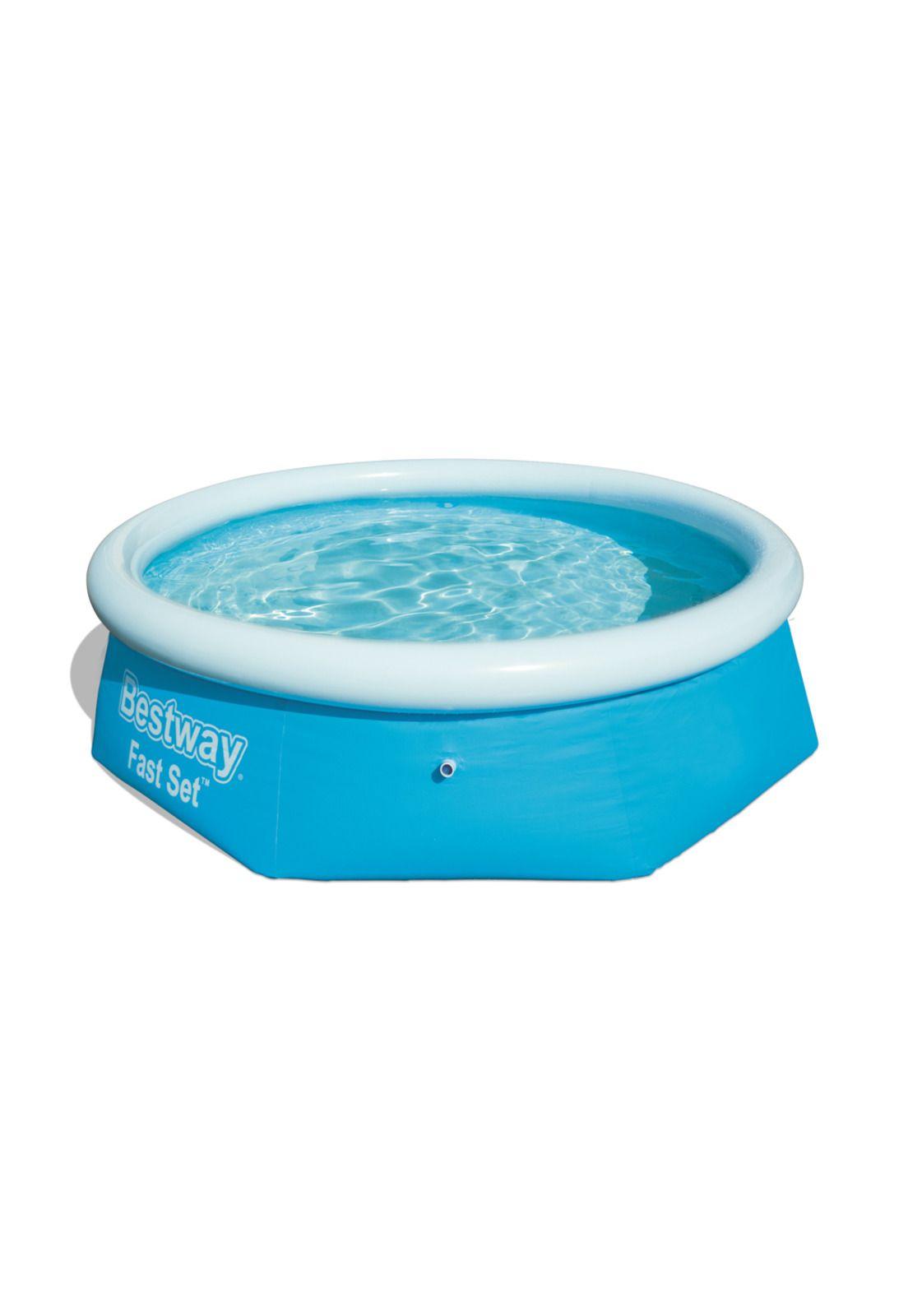 Piscina Bestway Redonda FastSet Fácil Armado 2.44MX66Cm Azul-0