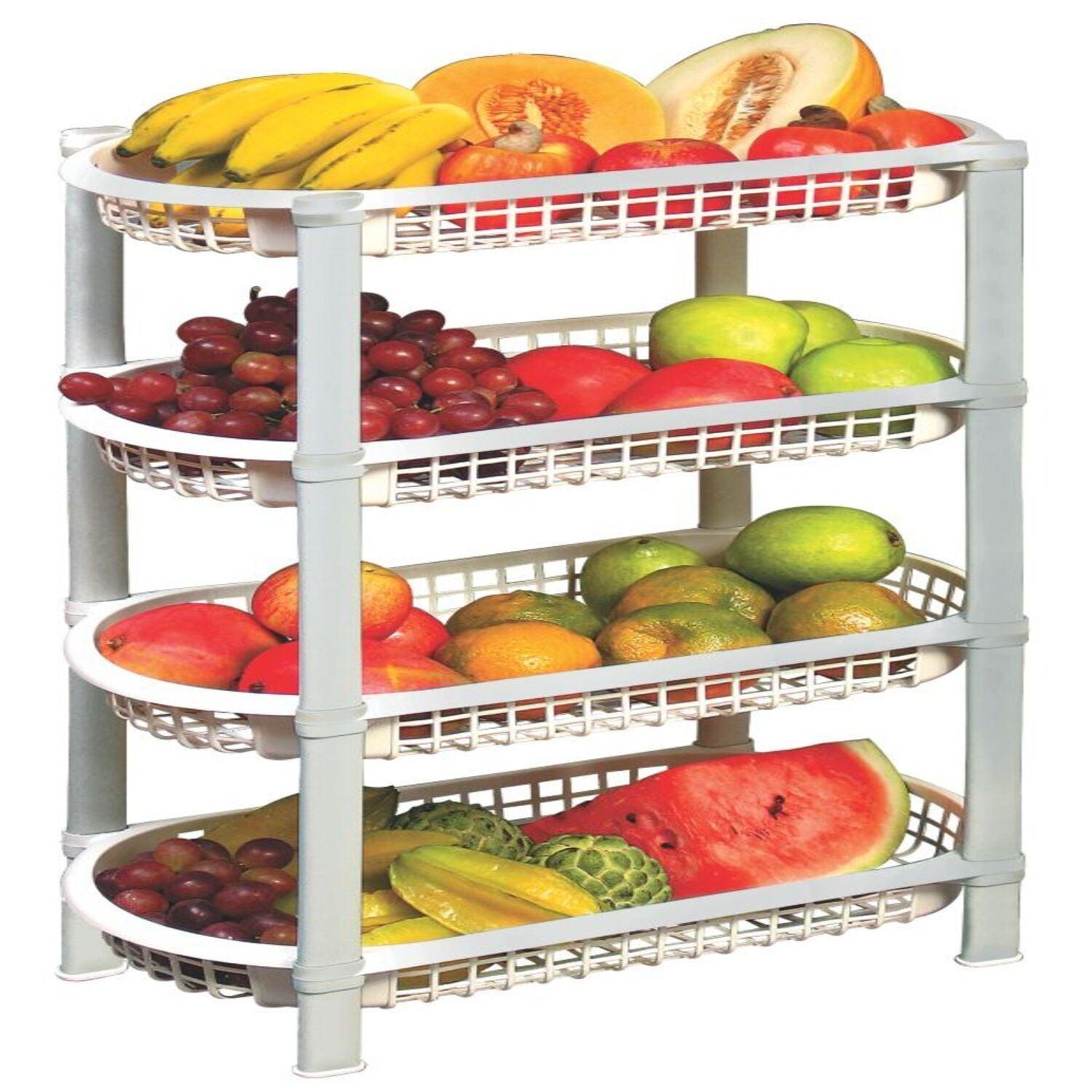 Carro Verdulero 4 Niveles Blanco 48x27x75 Cms San Bernardo-3