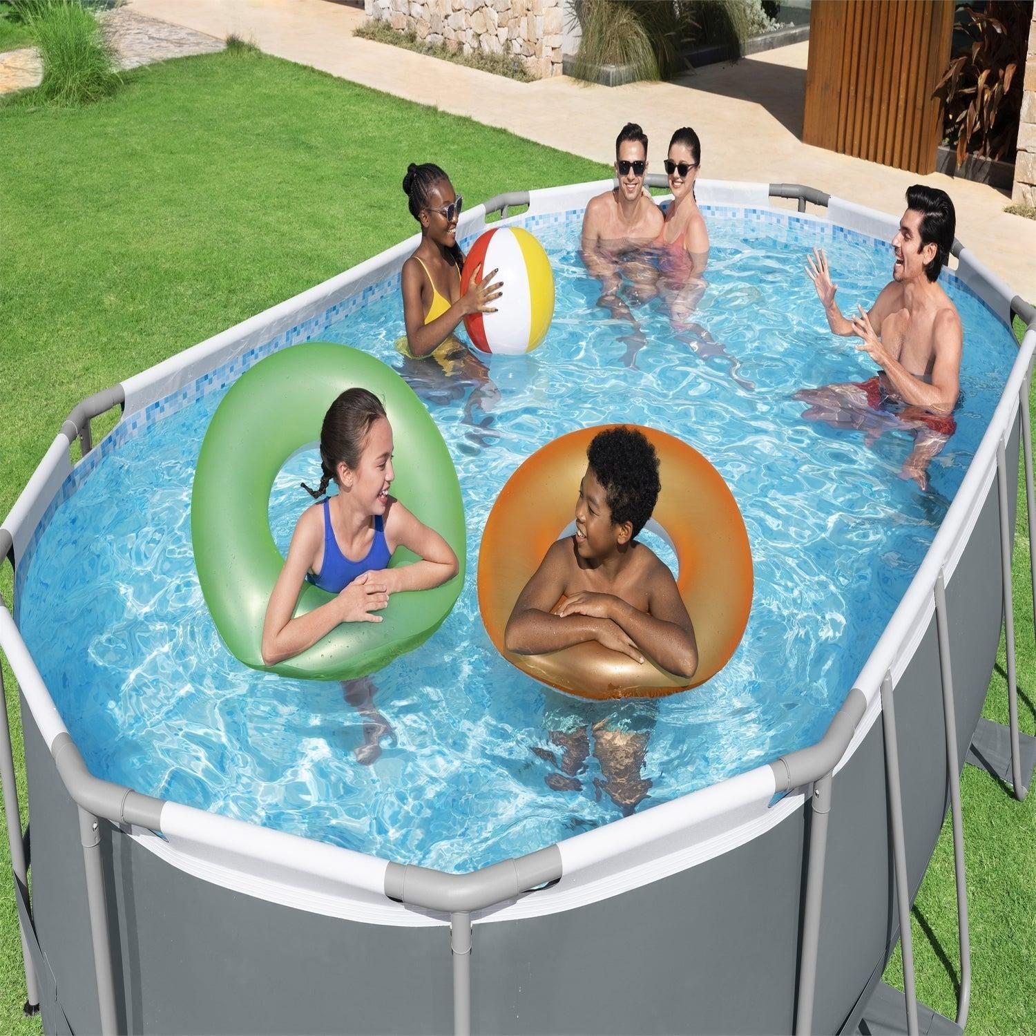 Piscina Bestway Ovalada Filtro + Accesorios 4.88X3.50X1.07M-4