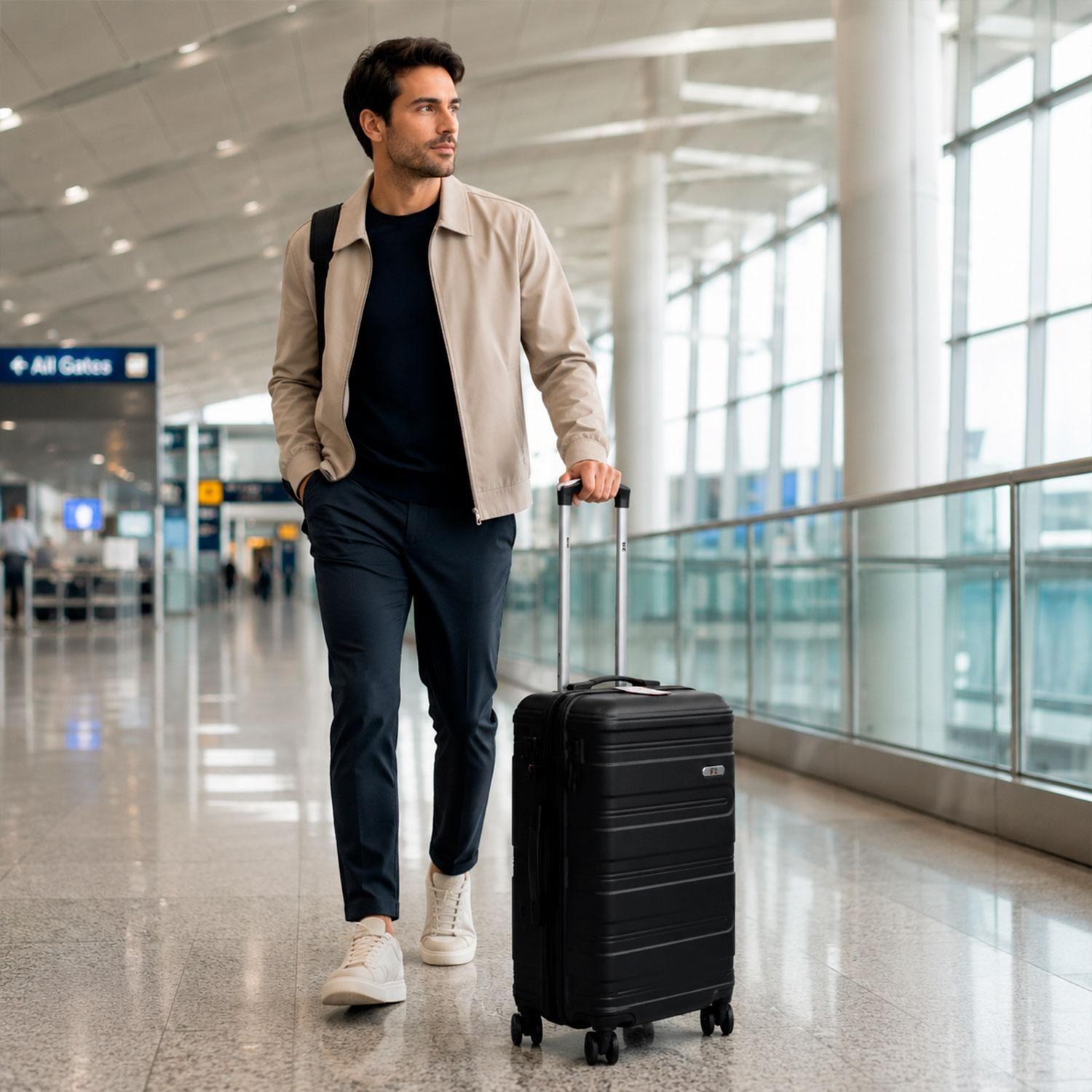 Maleta Northpak Rigida Resistente Ultraliviana 24" 59L Negro-2