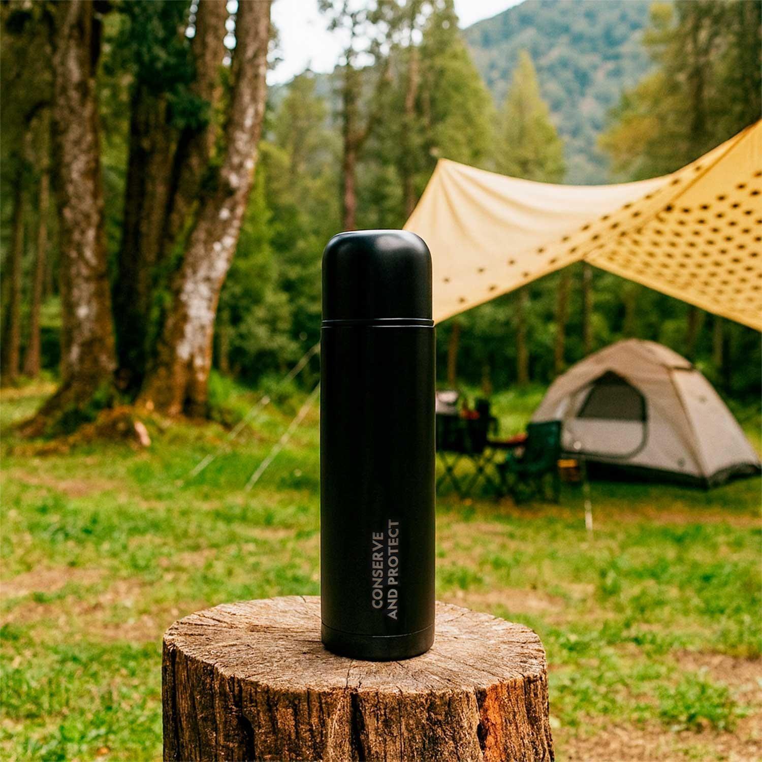 Termo Bala Metálico Negro 500ml National Geographic-5