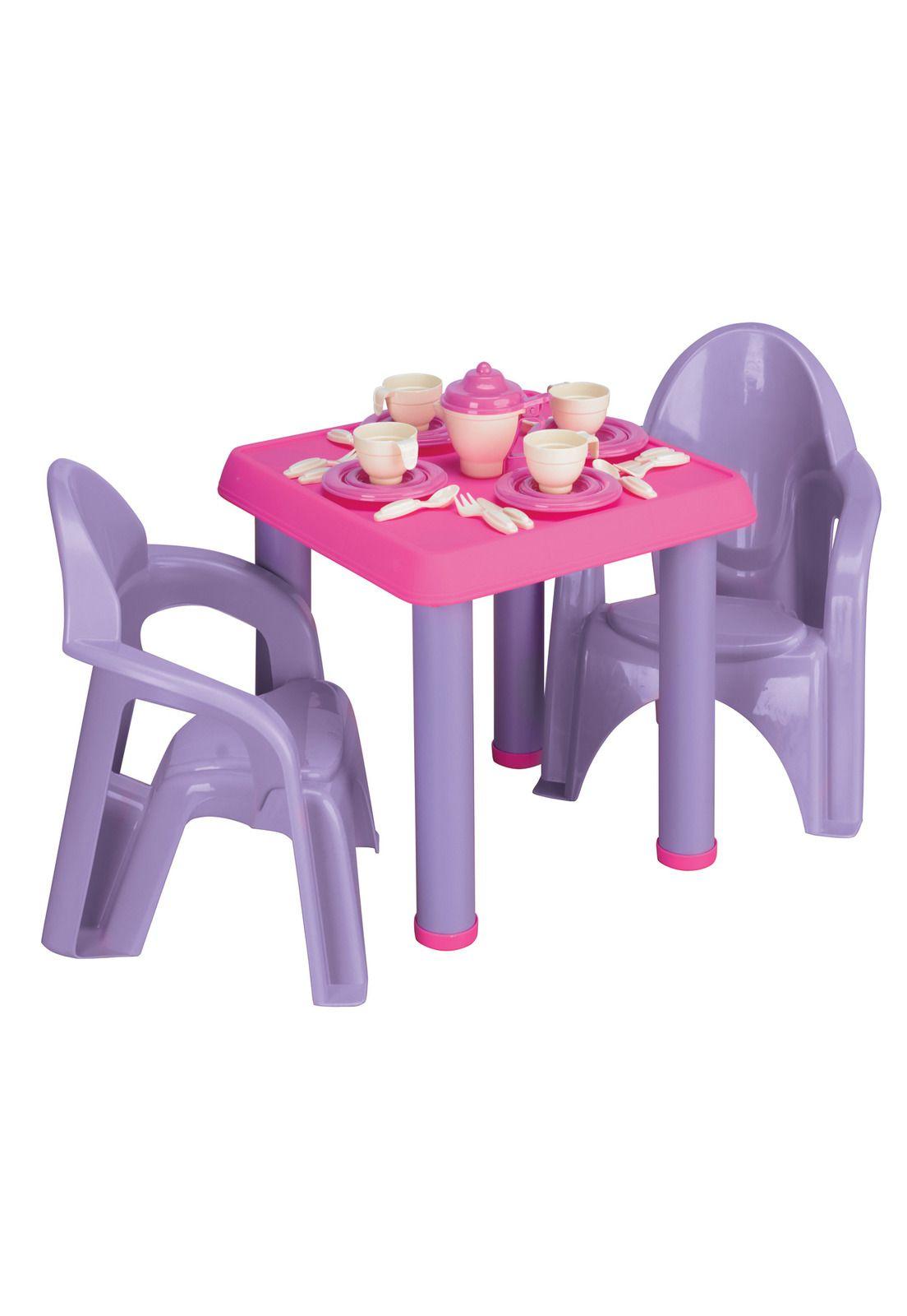 Juego De Mesa Y Sillas Con Accesorios American Plastic-0
