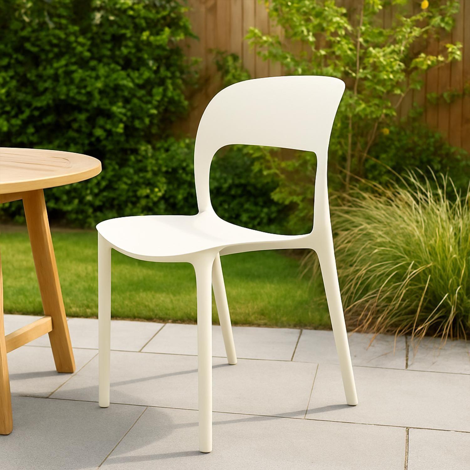 Silla Plástico Apilable Deco Nuremberg Blanca Escandinavia-6