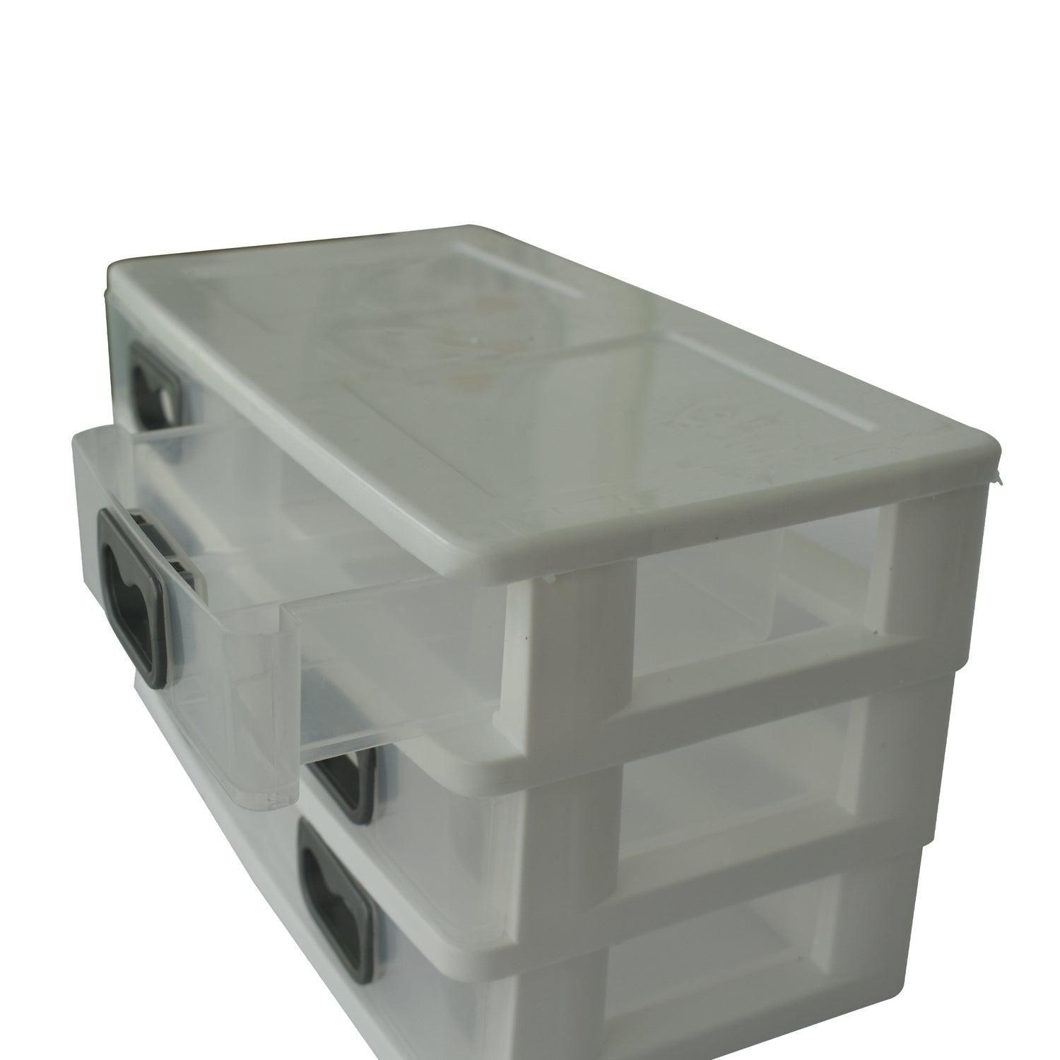 Cajonero plástico organizador Doble 3 Niveles Blanco-2