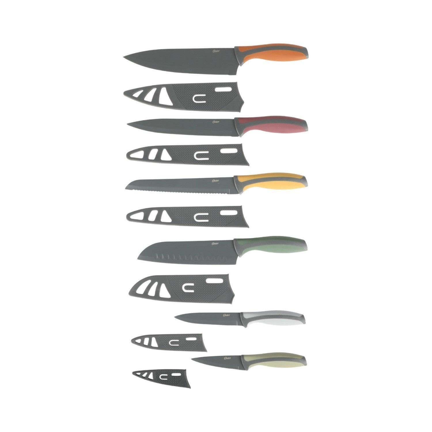 Set Cuchillos acero inoxidable c/funda 6 piezas Ronnan Oster-3