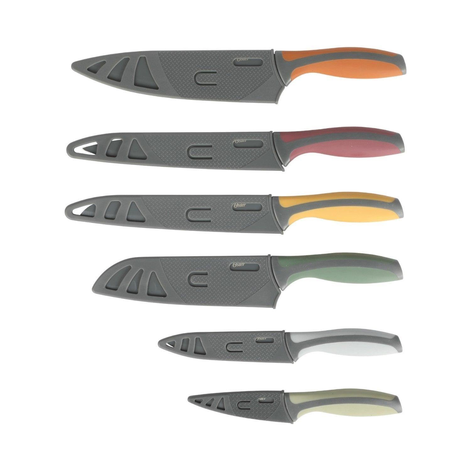 Set Cuchillos acero inoxidable c/funda 6 piezas Ronnan Oster-5