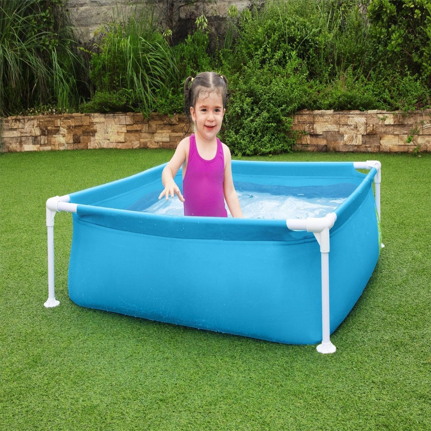 Piscina Bestway Rectangular para niños 1.22MX1.22MX30.5Cm-3