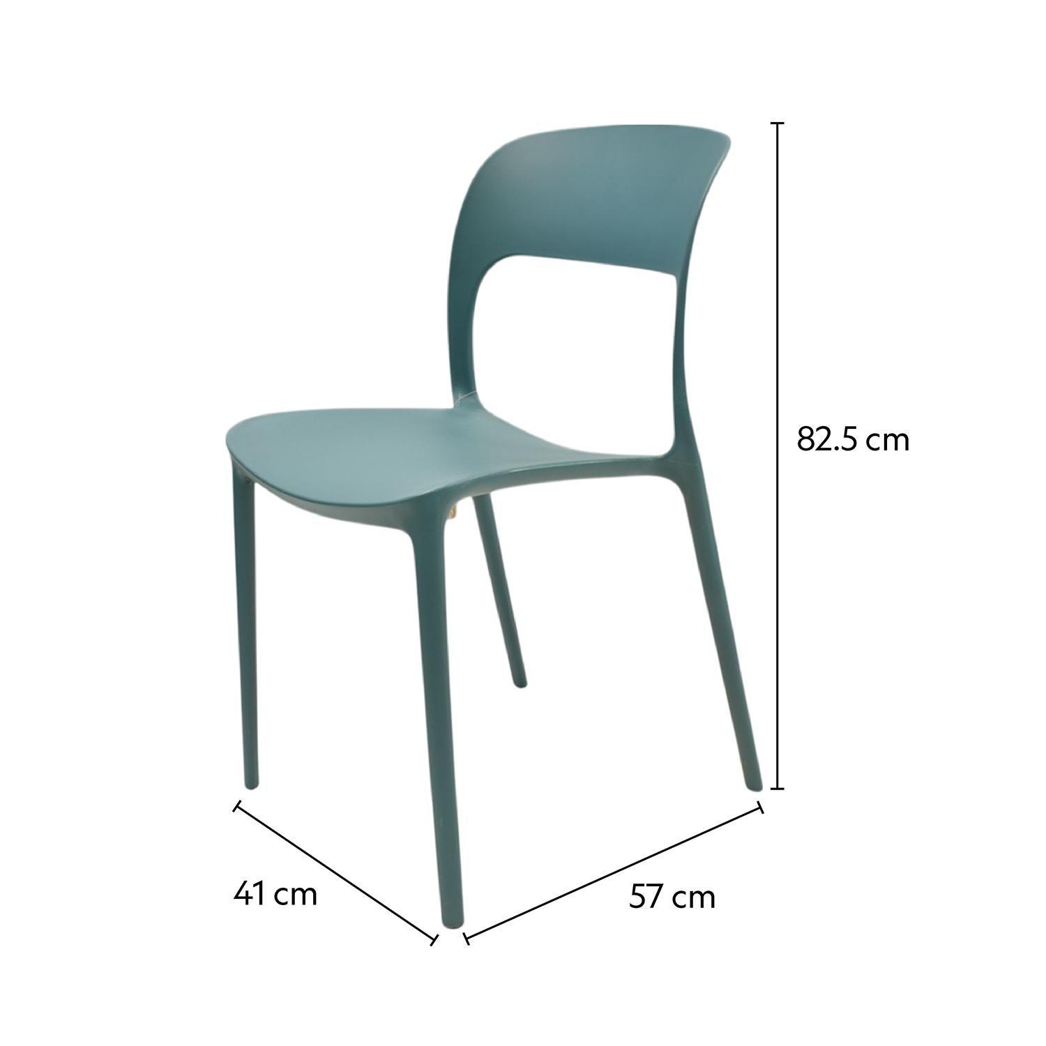 Silla Plástico Apilable Deco Nuremberg Azul Escandinavia-2