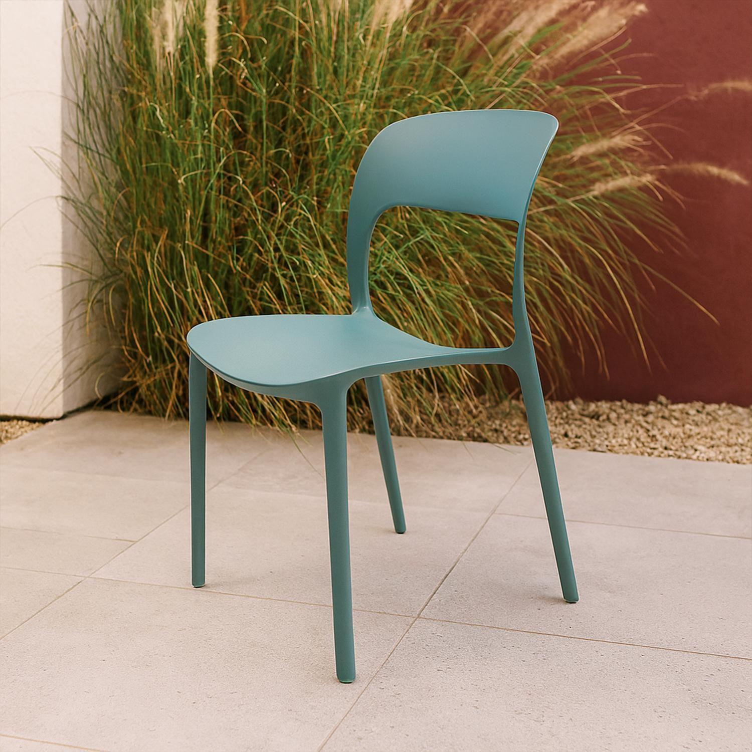 Silla Plástico Apilable Deco Nuremberg Azul Escandinavia-5