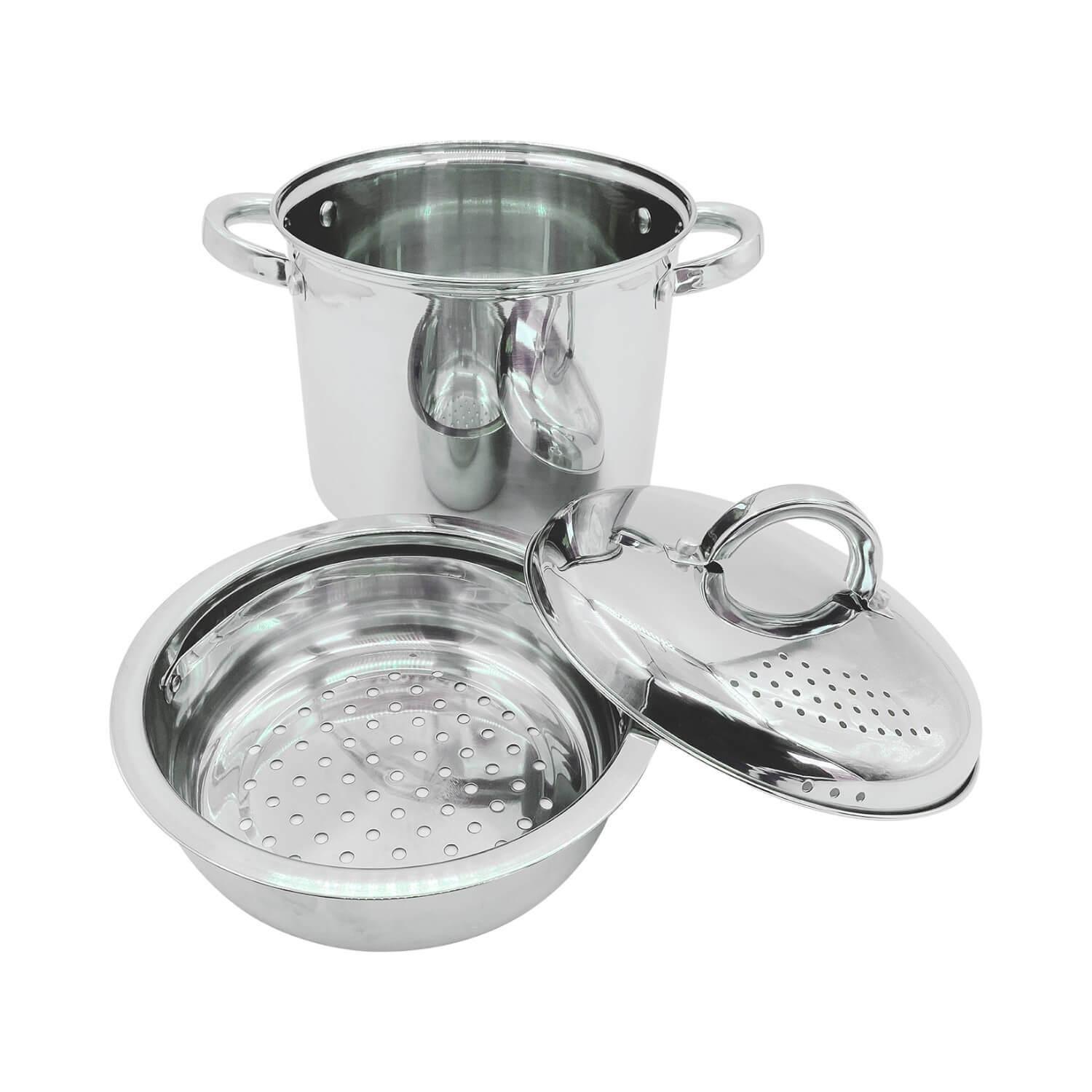 Olla para pasta c/ colador y vaporera acero inoxidable Oster-3