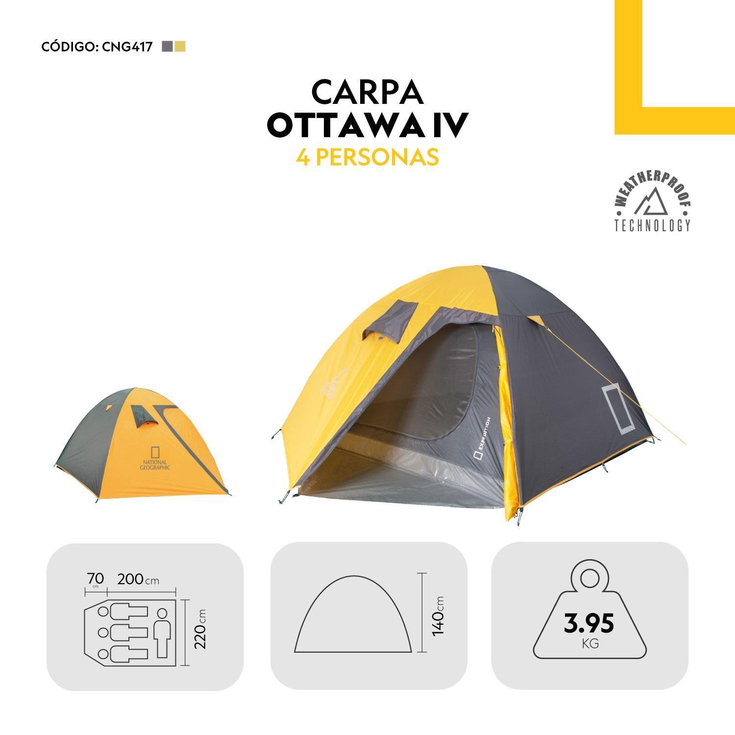 Carpa Camping 4 Personas Ottawa National Geographic-5