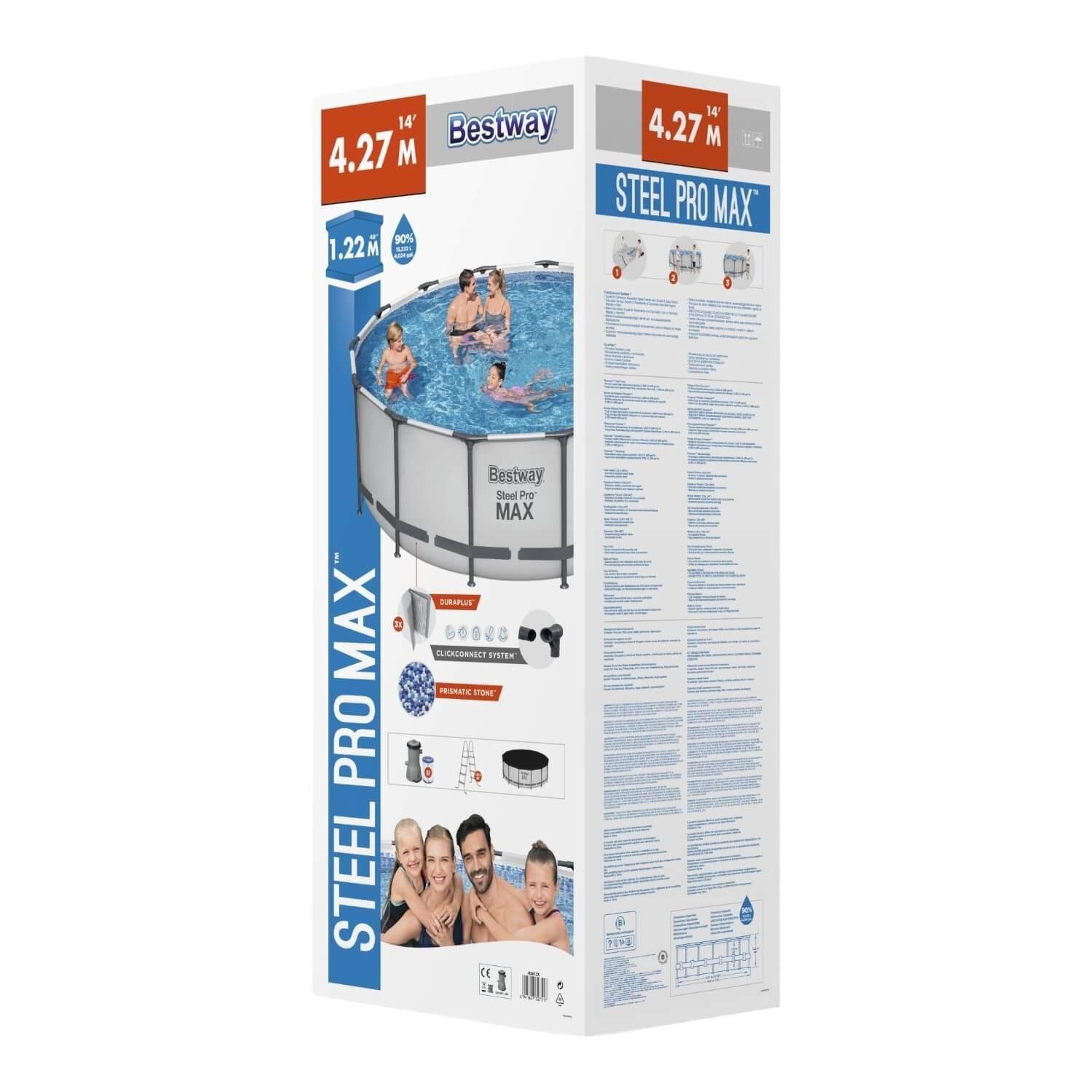 Piscina Bestway Redonda Steel ProMax Filtro+Acces 4,27X1.22M-3