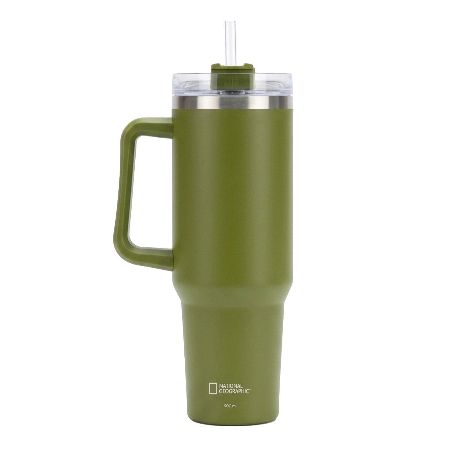 Botella Vaso Termico Mango 900ML Verde National Geographic-0