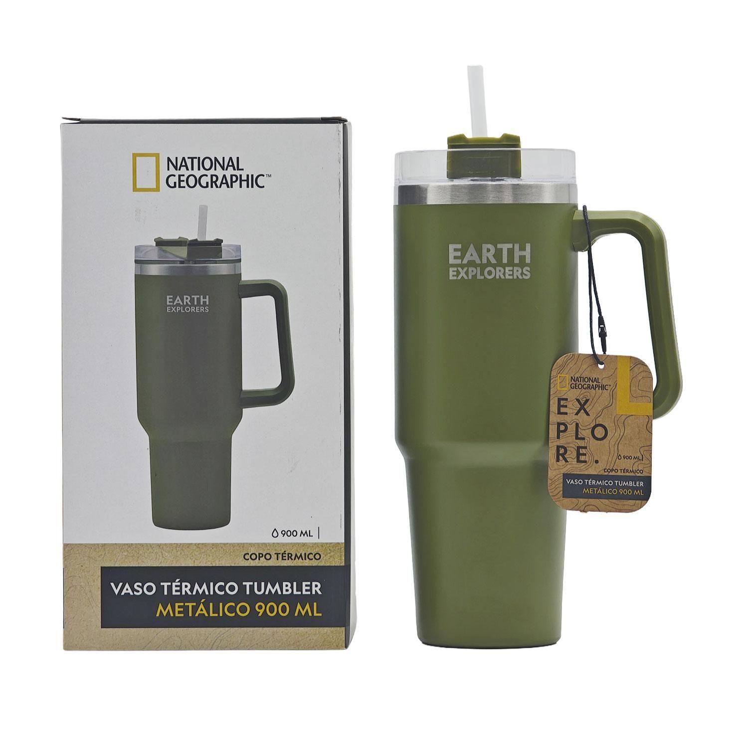 Botella Vaso Termico Mango 900ML Verde National Geographic-4