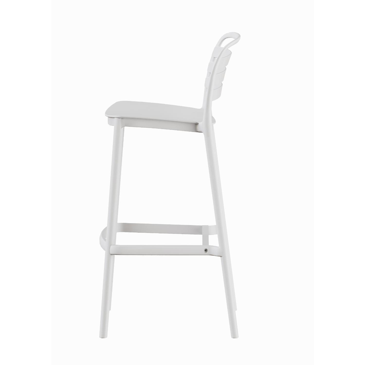 Piso Taburete Silla alta bar cocina Ragnar 75cm Blanca-4