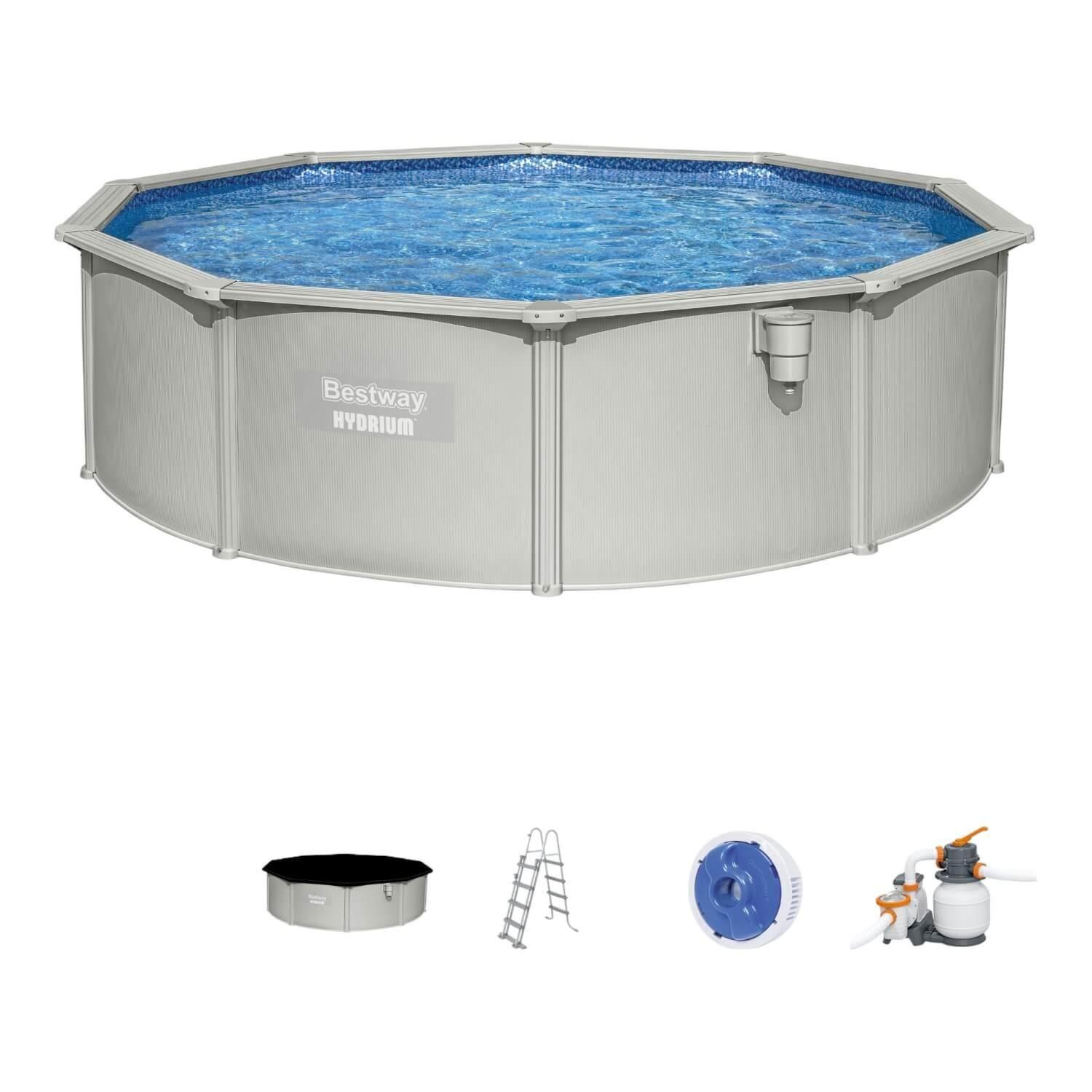 Piscina Bestway Redonda Hydrium Filtro+Accesorios 4.60X1.20M-4