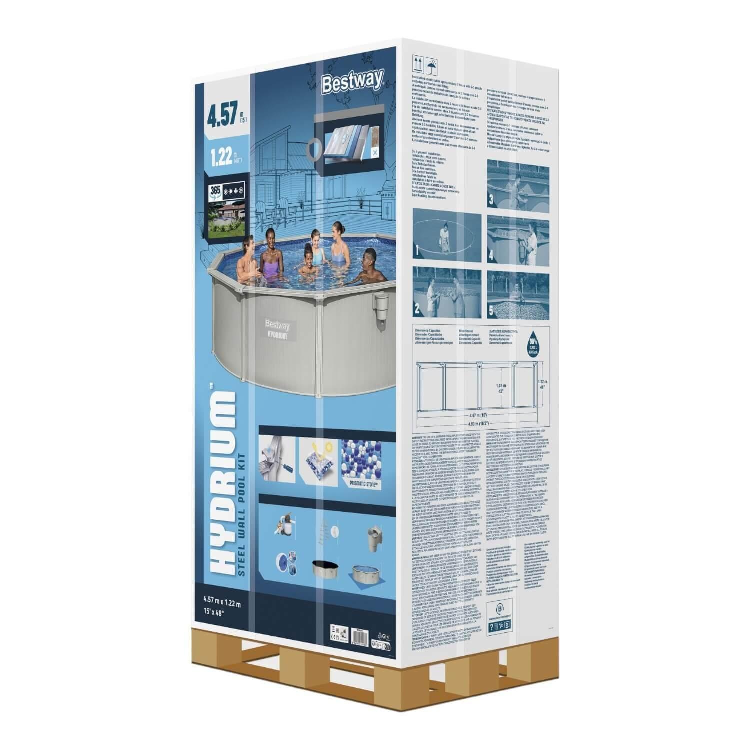Piscina Bestway Redonda Hydrium Filtro+Accesorios 4.60X1.20M-5
