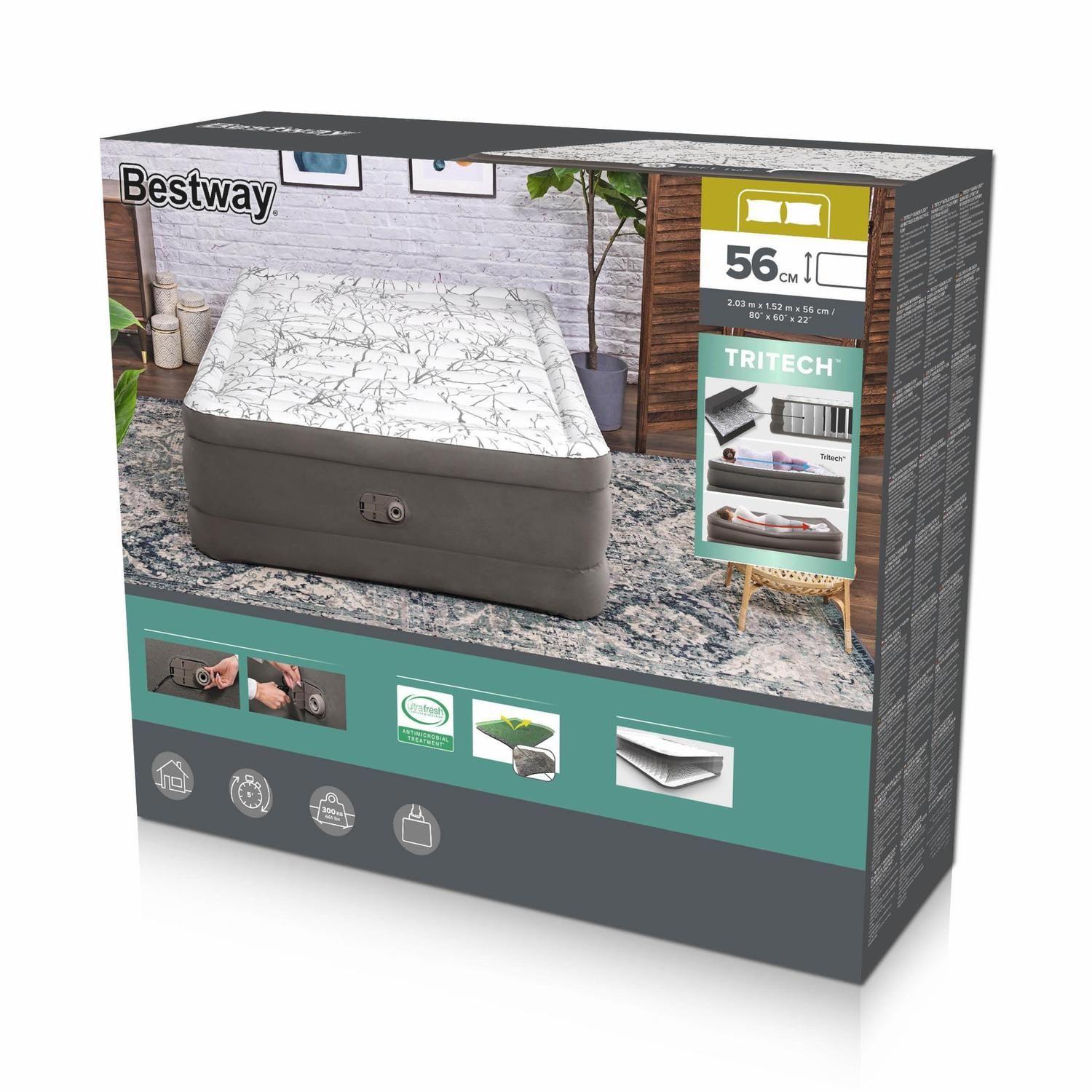 Colchón Inflable Eléctrico Queen 2.03Mx1.52Mx56 CM Bestway-9