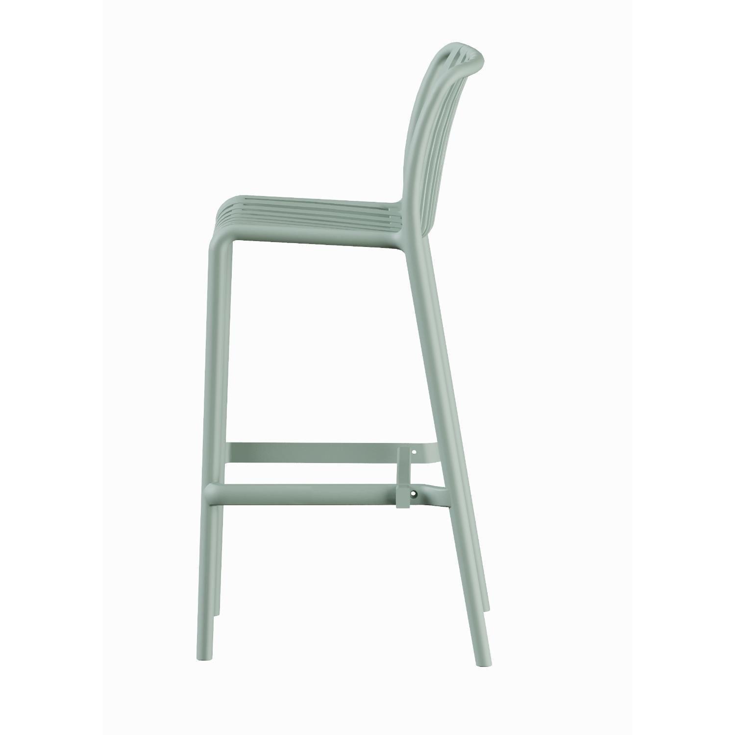 Piso Taburete Silla alta bar cocina Magnus 65cm Verde-3