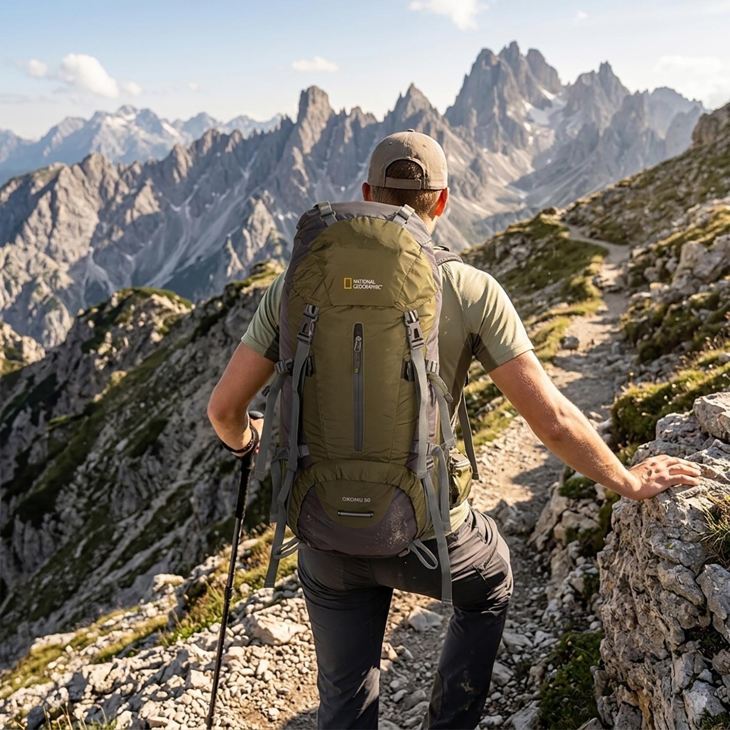 Mochila Mount Kenya Verde 45 Litros National Geographic-6