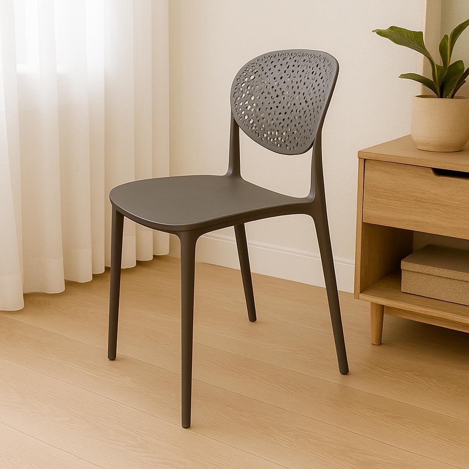 Silla Plástico Apilable Deco Hamburg Negra Escandinavia-7