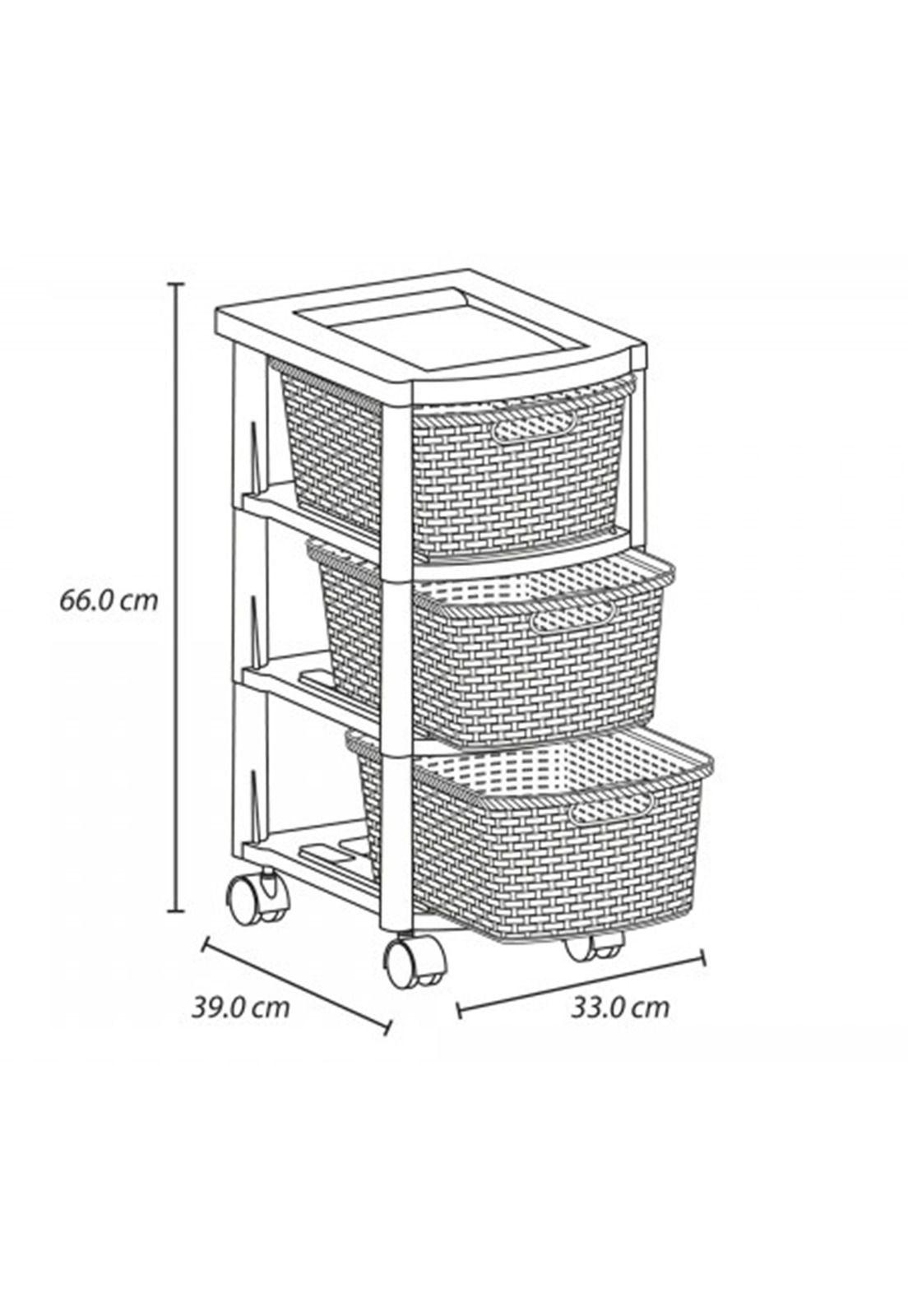 Cajonero Infantil 3 Gavetas Tricolor 39x33x66 cms Rimax-3