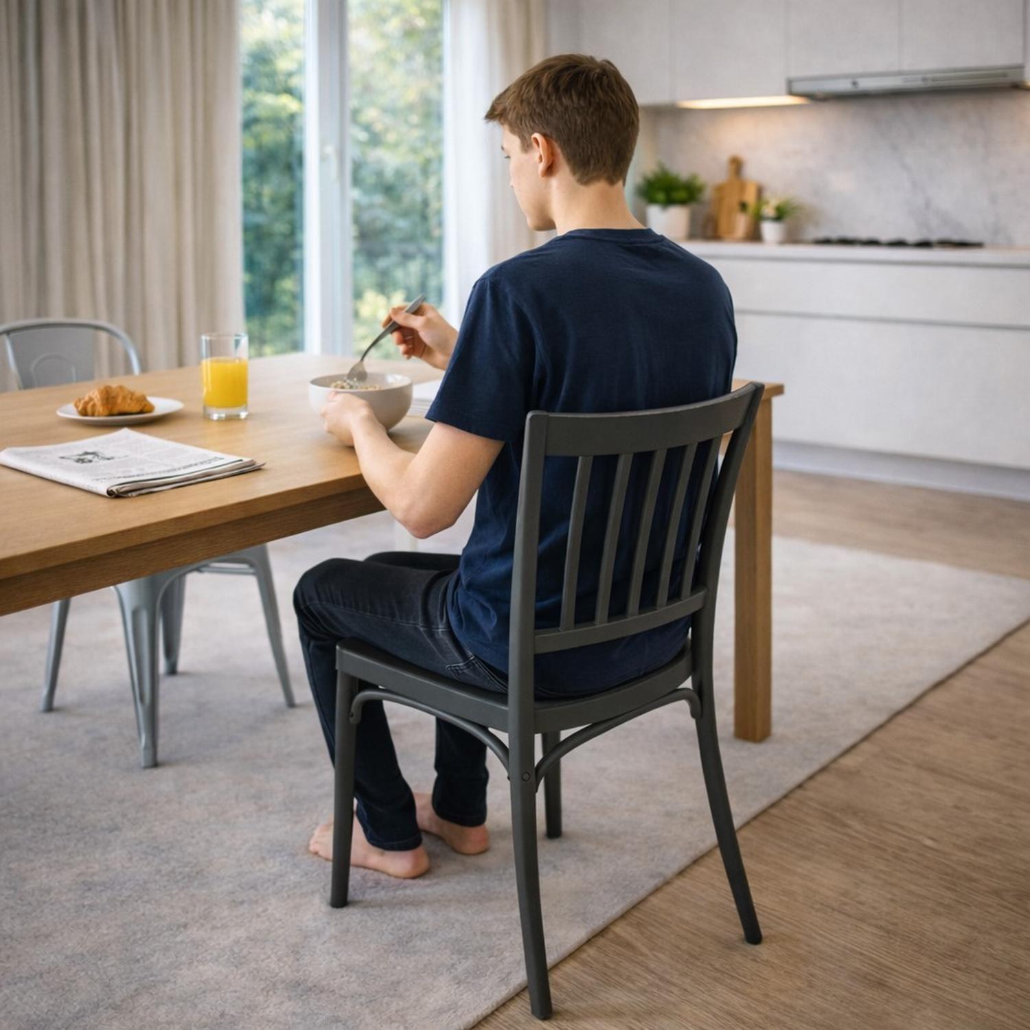 Silla Plástico Apilable Deco Viken Gris Escandinavia-4