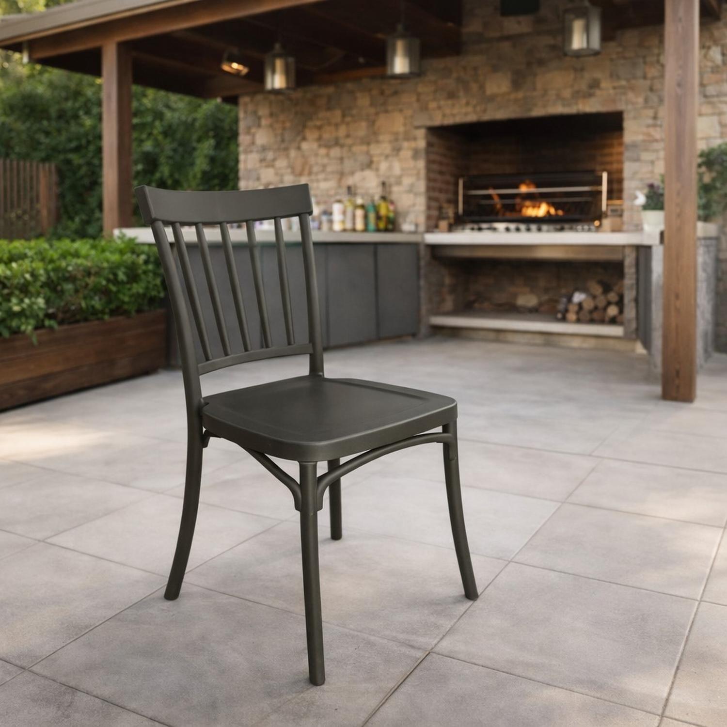 Silla Plástico Apilable Deco Viken Gris Escandinavia-5