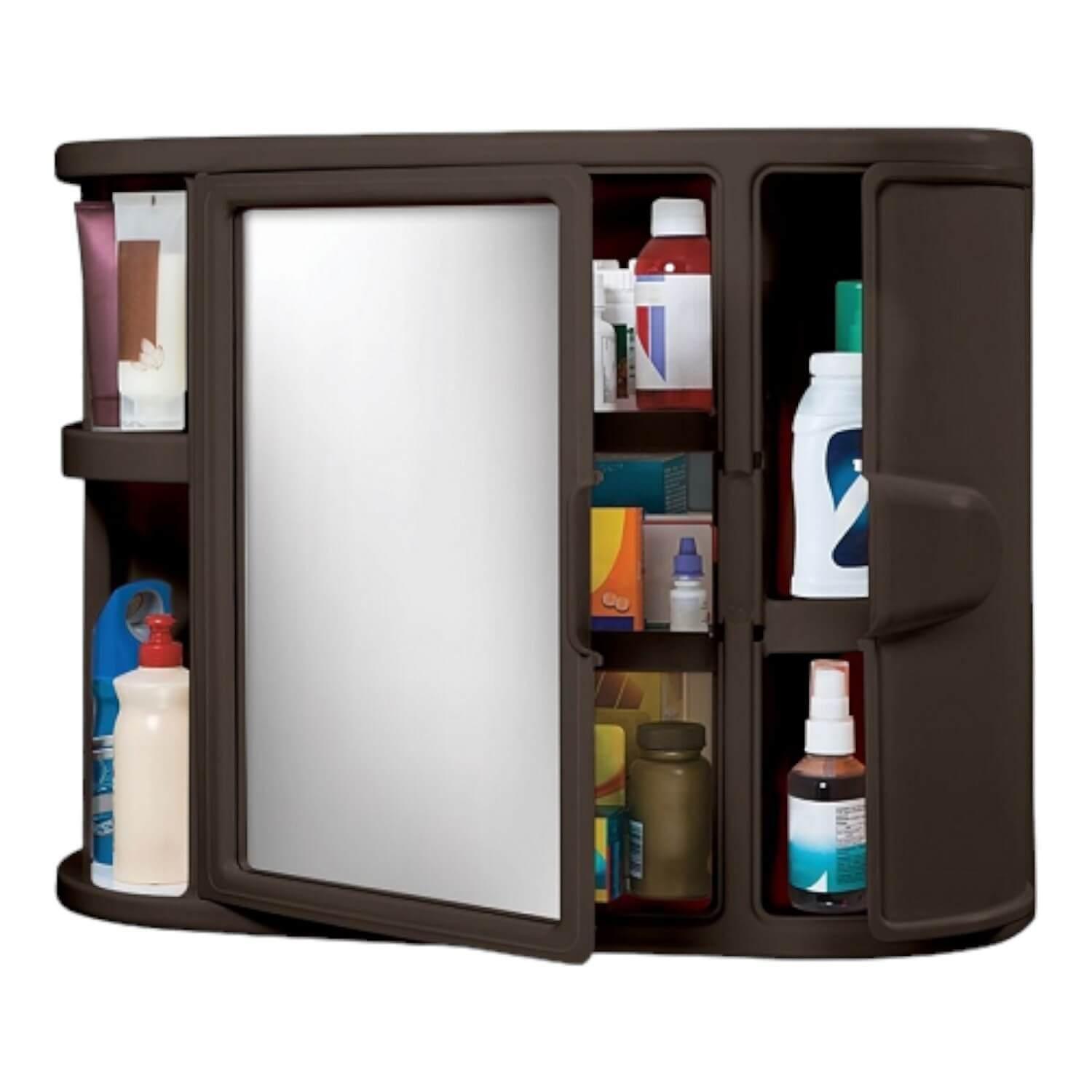 Botiquin Plastico para Baño Cafe 59.8x19.3x46.5 cm Rimax-0