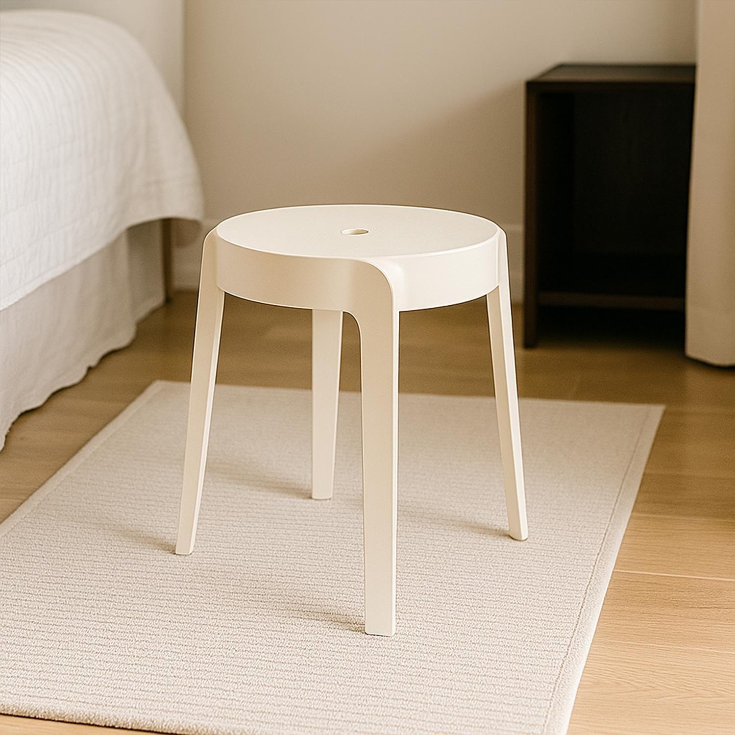 SET 2 Pisos Banco Apilable Deco Valencia Blanco Escandinavia 45 cm-2