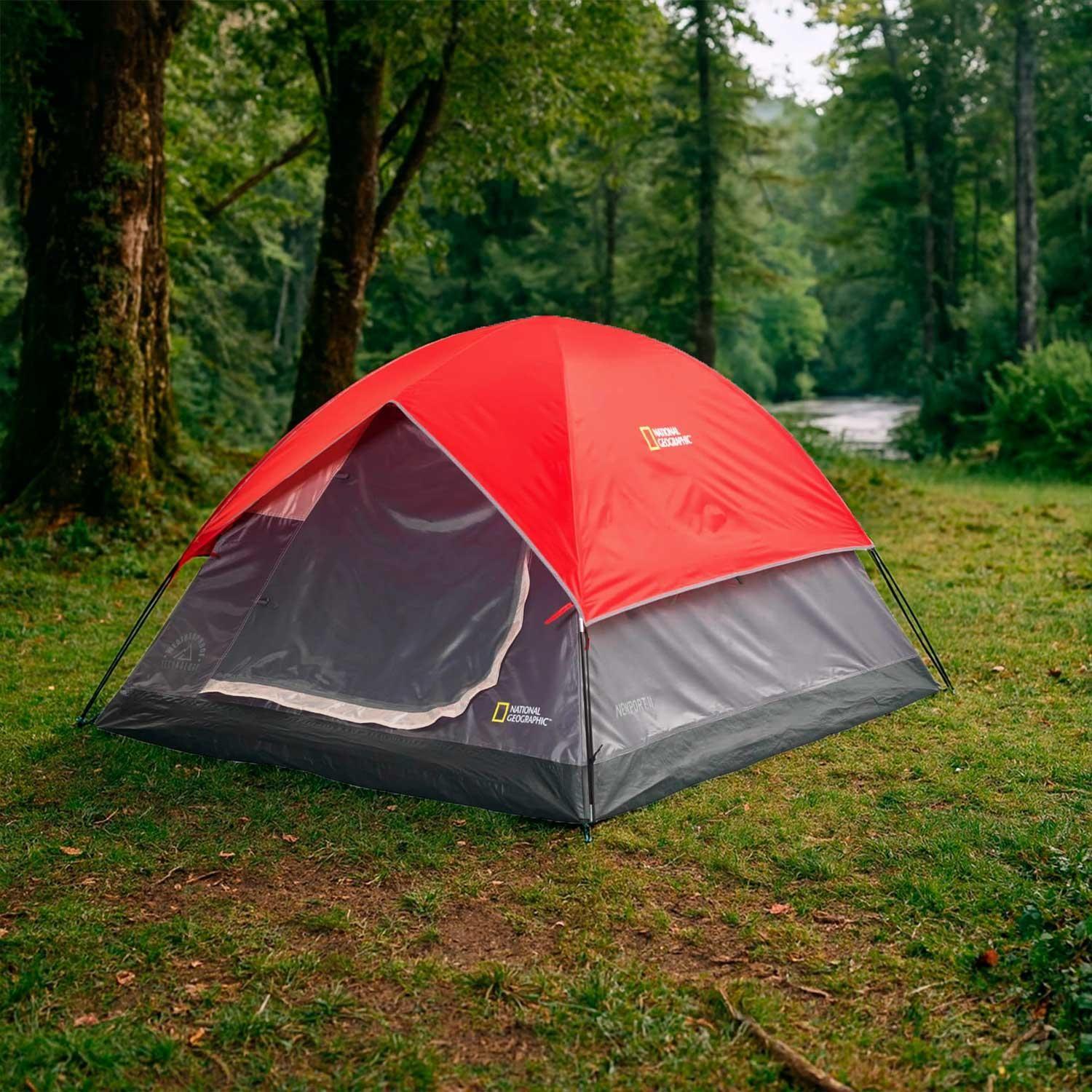 Carpa Camping 6 Personas Newport Roja National Geographic-2