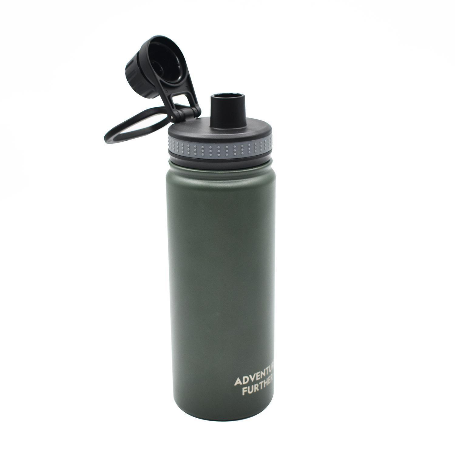 Botella Metálica Térmica Insulada 600ml Verde NatGeo-1
