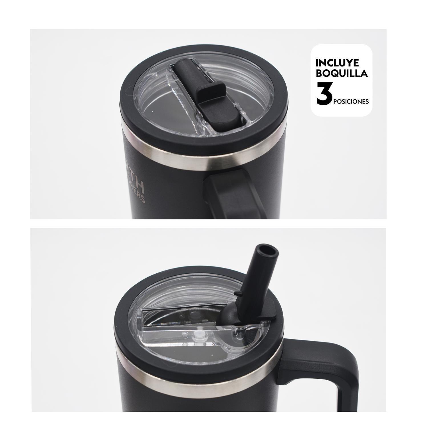 Botella Vaso Termico Mango 1,2Lt Negro National Geographic-1